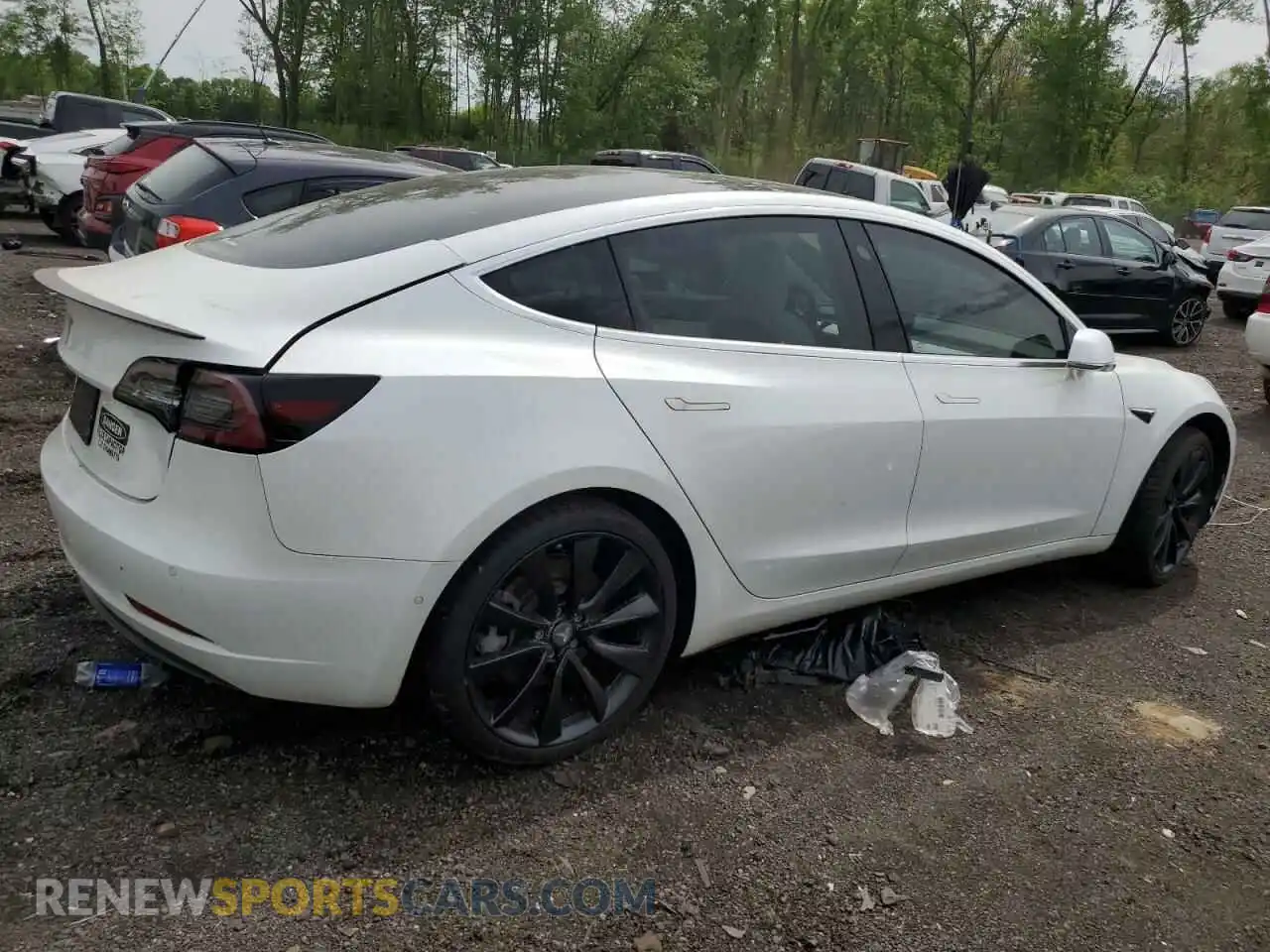 3 Photograph of a damaged car 5YJ3E1EA2KF486532 TESLA MODEL 3 2019