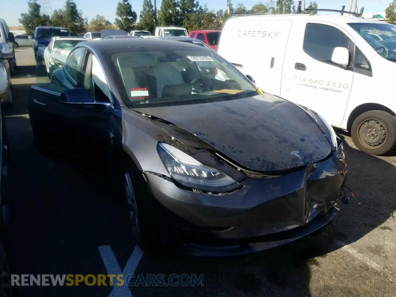 1 Photograph of a damaged car 5YJ3E1EA2KF543036 TESLA MODEL 3 2019