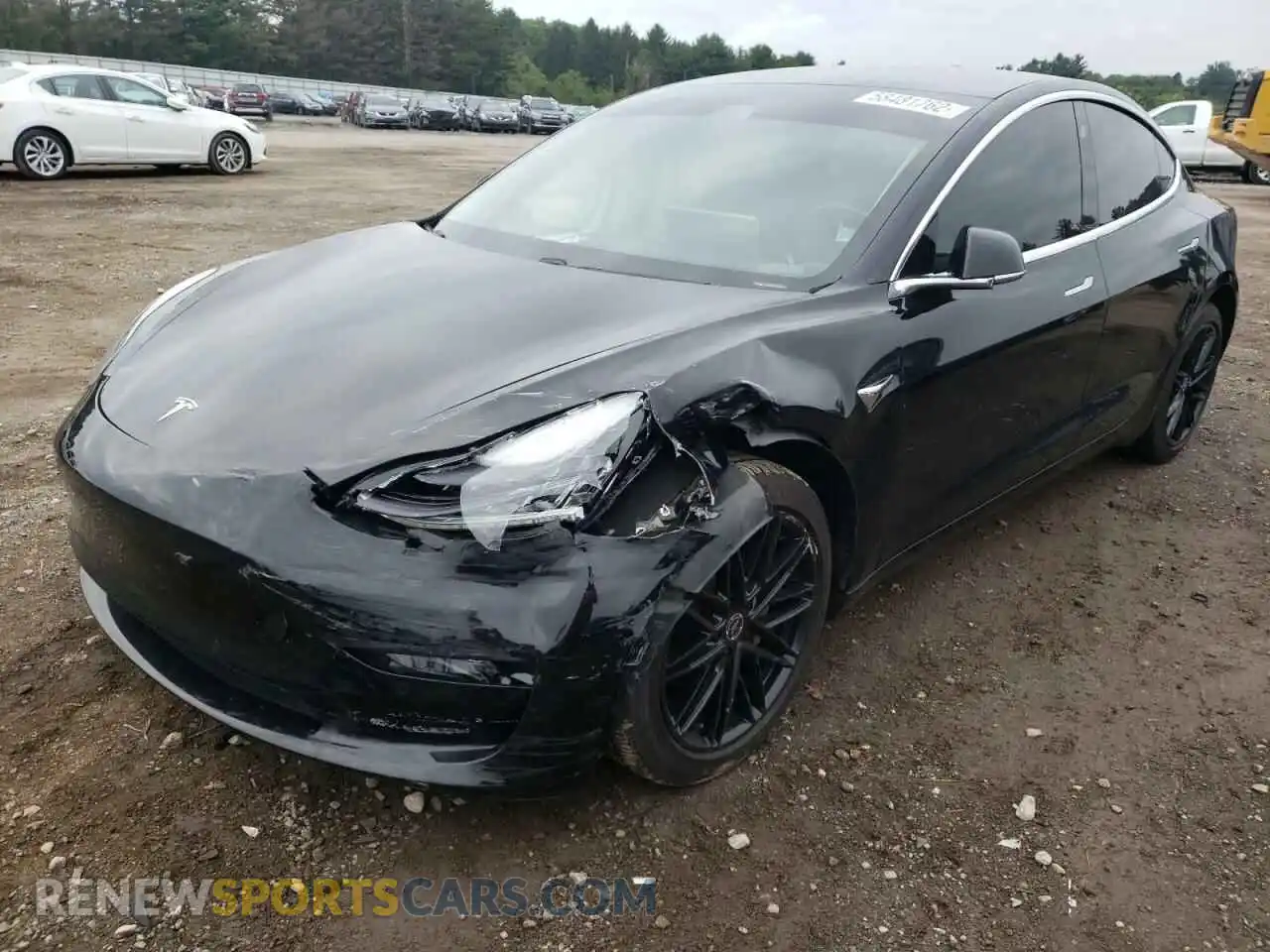 2 Photograph of a damaged car 5YJ3E1EA3KF193027 TESLA MODEL 3 2019