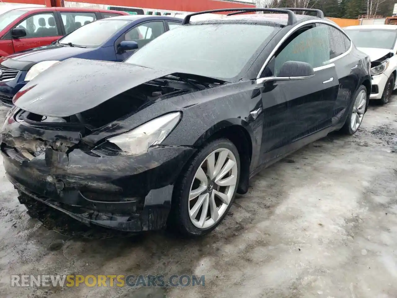 1 Photograph of a damaged car 5YJ3E1EA3KF265389 TESLA MODEL 3 2019
