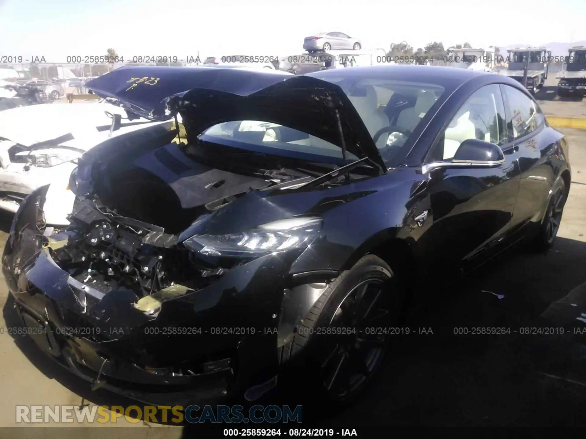 2 Photograph of a damaged car 5YJ3E1EA3KF301646 TESLA MODEL 3 2019