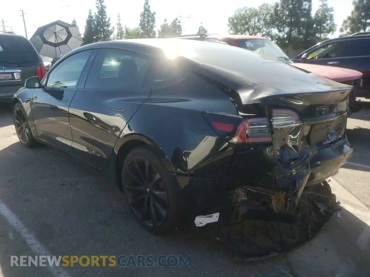 3 Photograph of a damaged car 5YJ3E1EA3KF302229 TESLA MODEL 3 2019