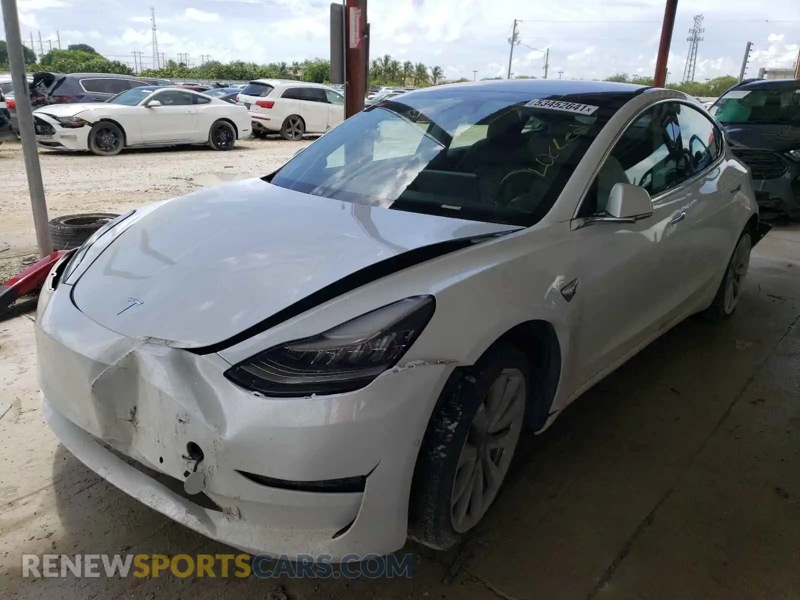 2 Photograph of a damaged car 5YJ3E1EA3KF311688 TESLA MODEL 3 2019