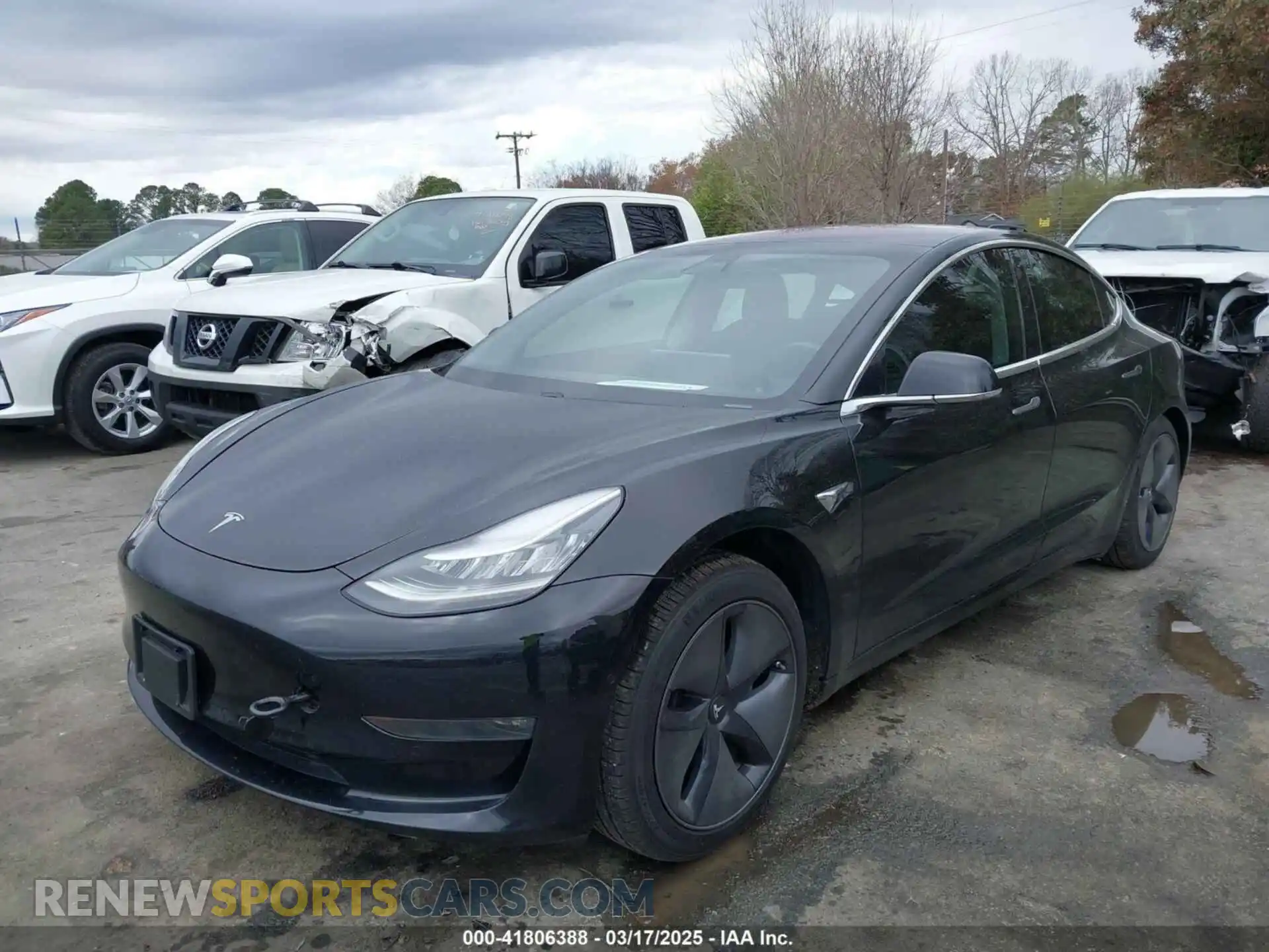 2 Photograph of a damaged car 5YJ3E1EA3KF313425 TESLA MODEL 3 2019