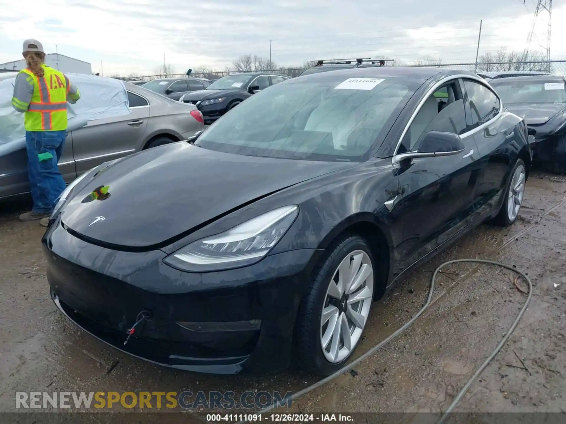 2 Photograph of a damaged car 5YJ3E1EA3KF315112 TESLA MODEL 3 2019