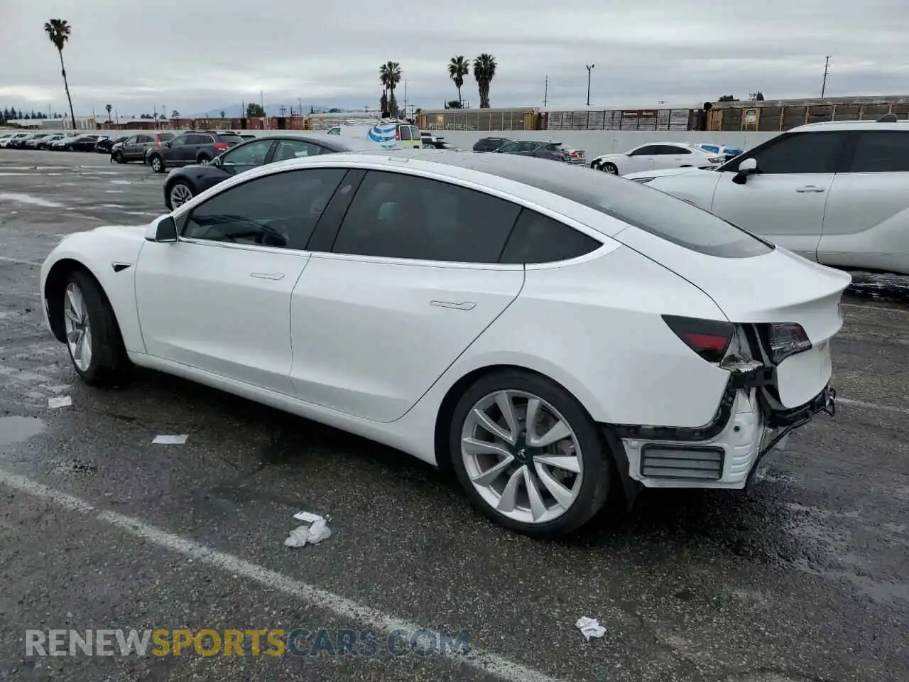 2 fotografías del automóvil dañado 5YJ3E1EA3KF337854 TESLA MODEL 3 2019