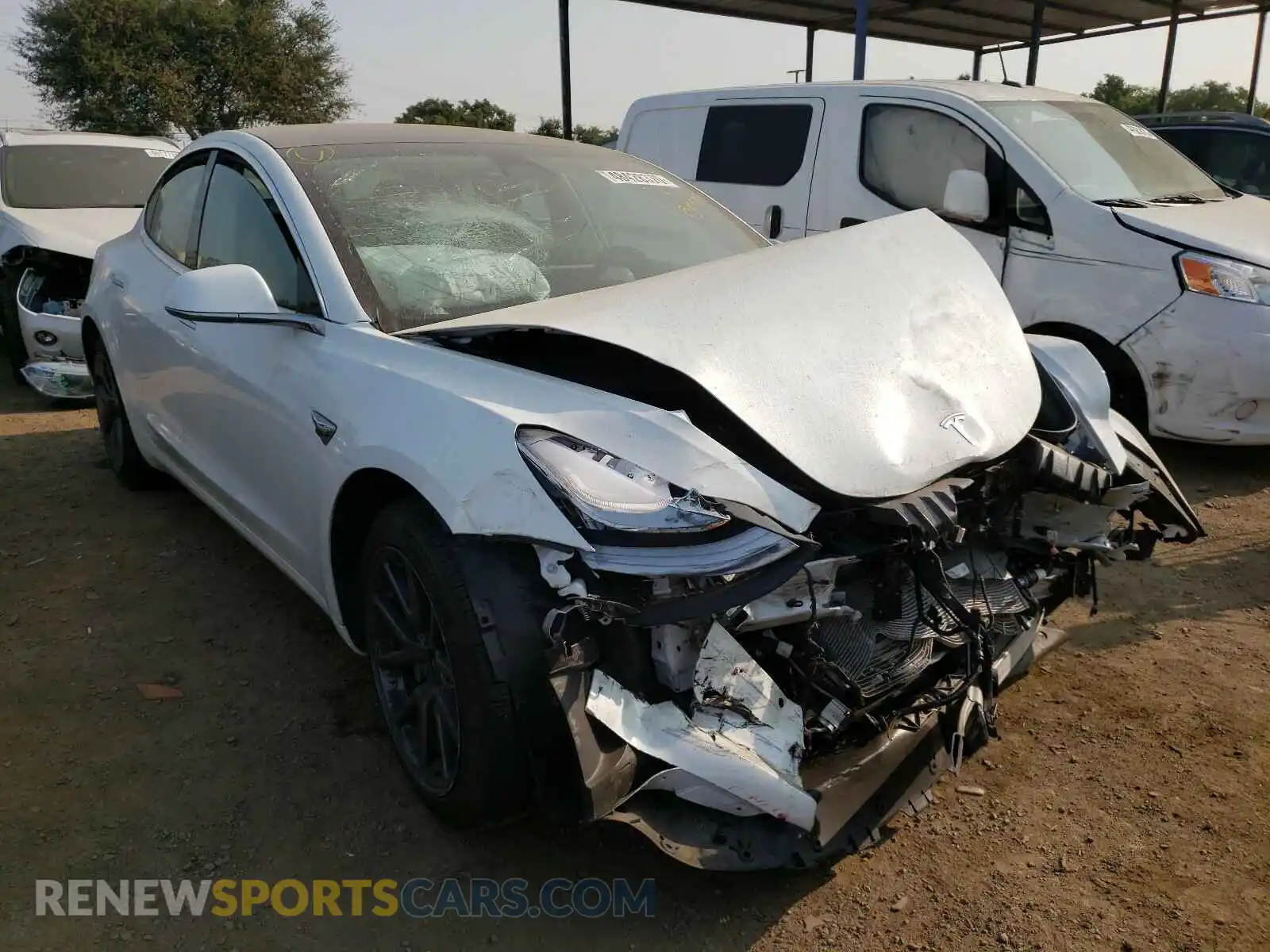 1 Photograph of a damaged car 5YJ3E1EA3KF415954 TESLA MODEL 3 2019