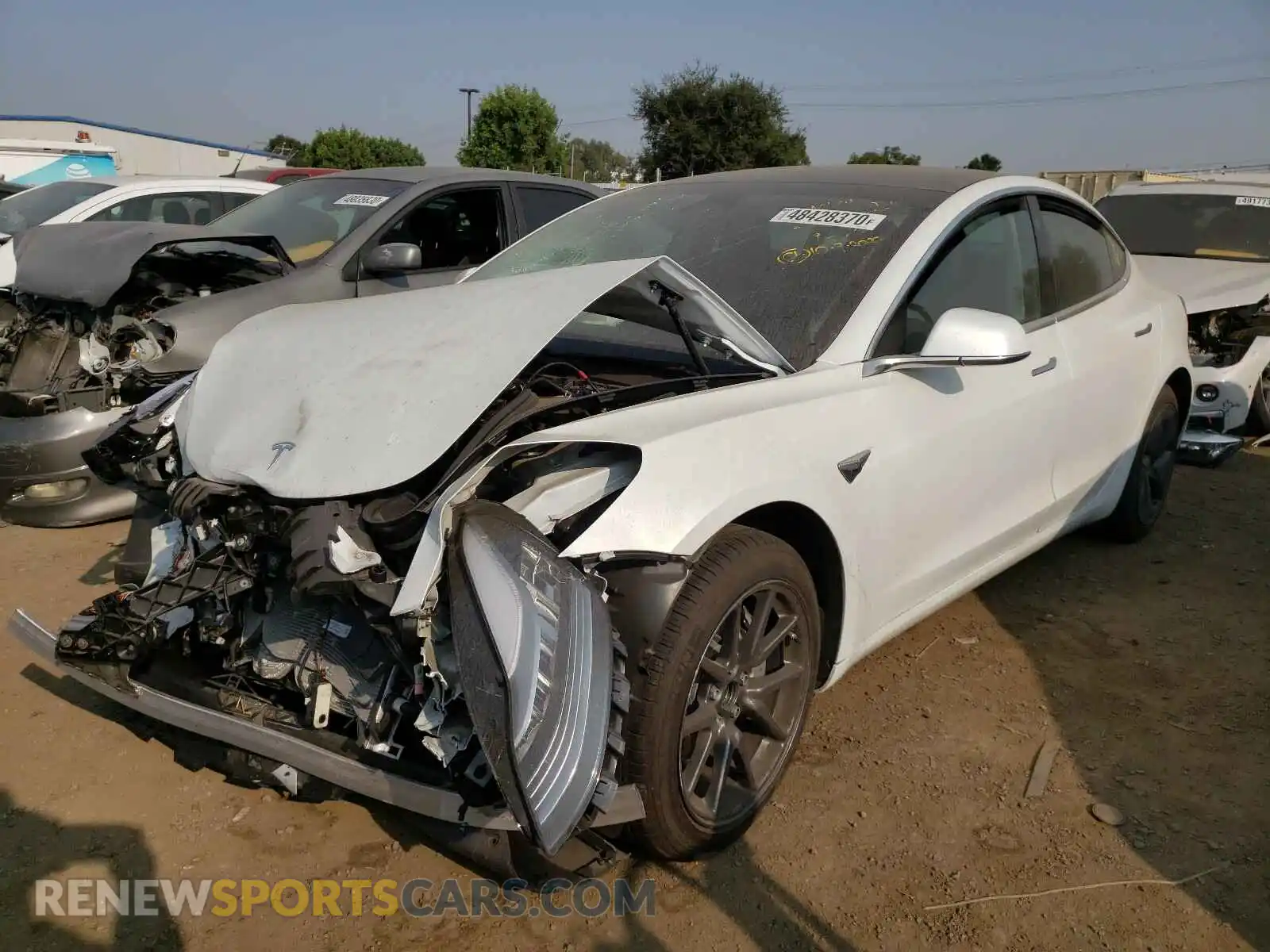 2 Photograph of a damaged car 5YJ3E1EA3KF415954 TESLA MODEL 3 2019