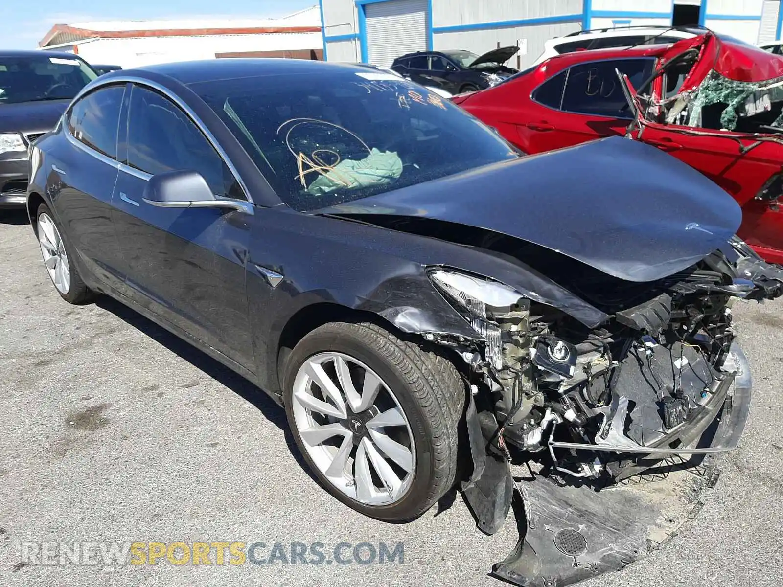 1 Photograph of a damaged car 5YJ3E1EA3KF428302 TESLA MODEL 3 2019