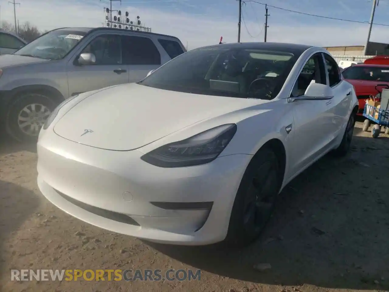 2 Photograph of a damaged car 5YJ3E1EA3KF484238 TESLA MODEL 3 2019