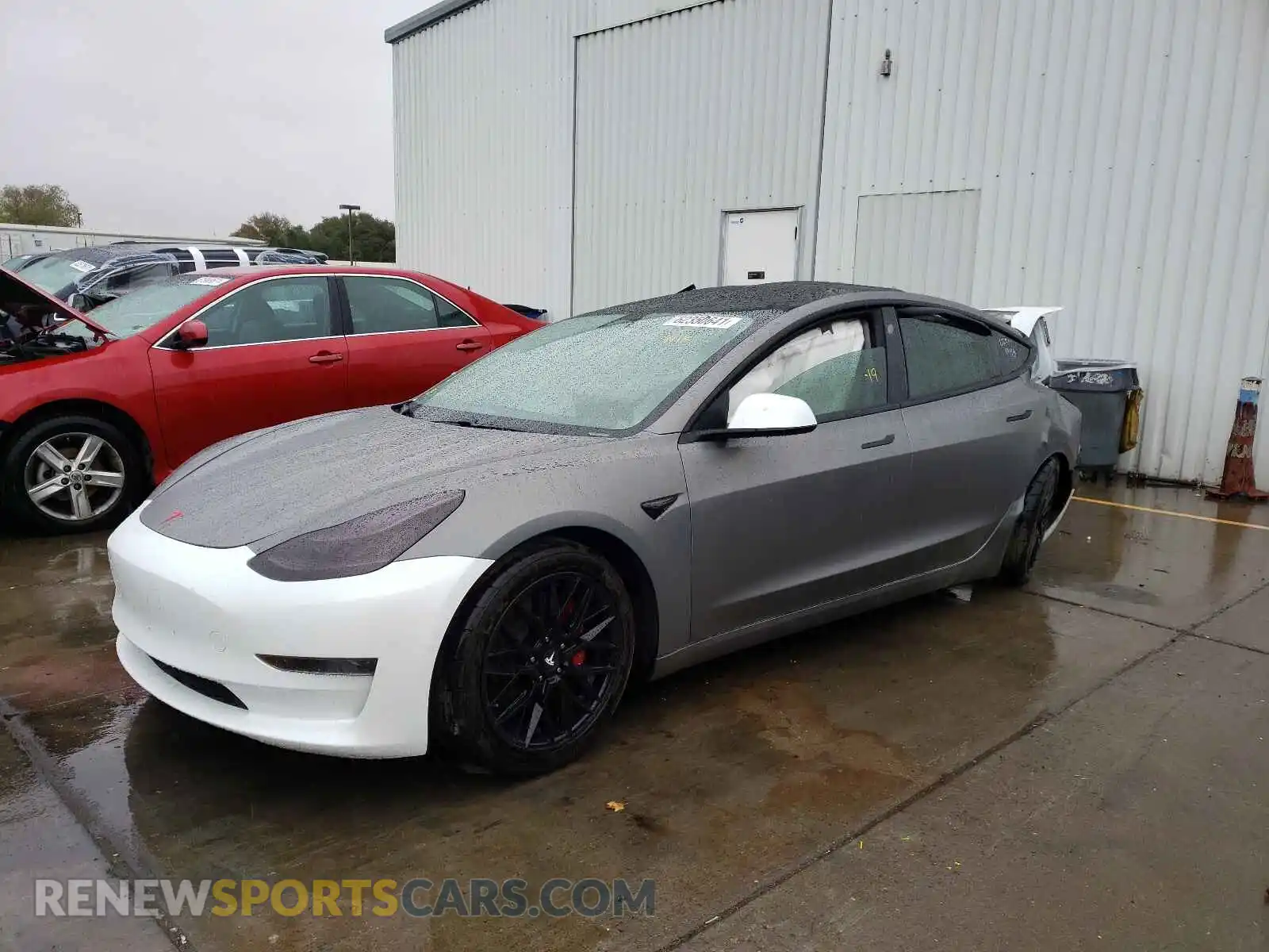 2 fotografías del automóvil dañado 5YJ3E1EA3KF509347 TESLA MODEL 3 2019
