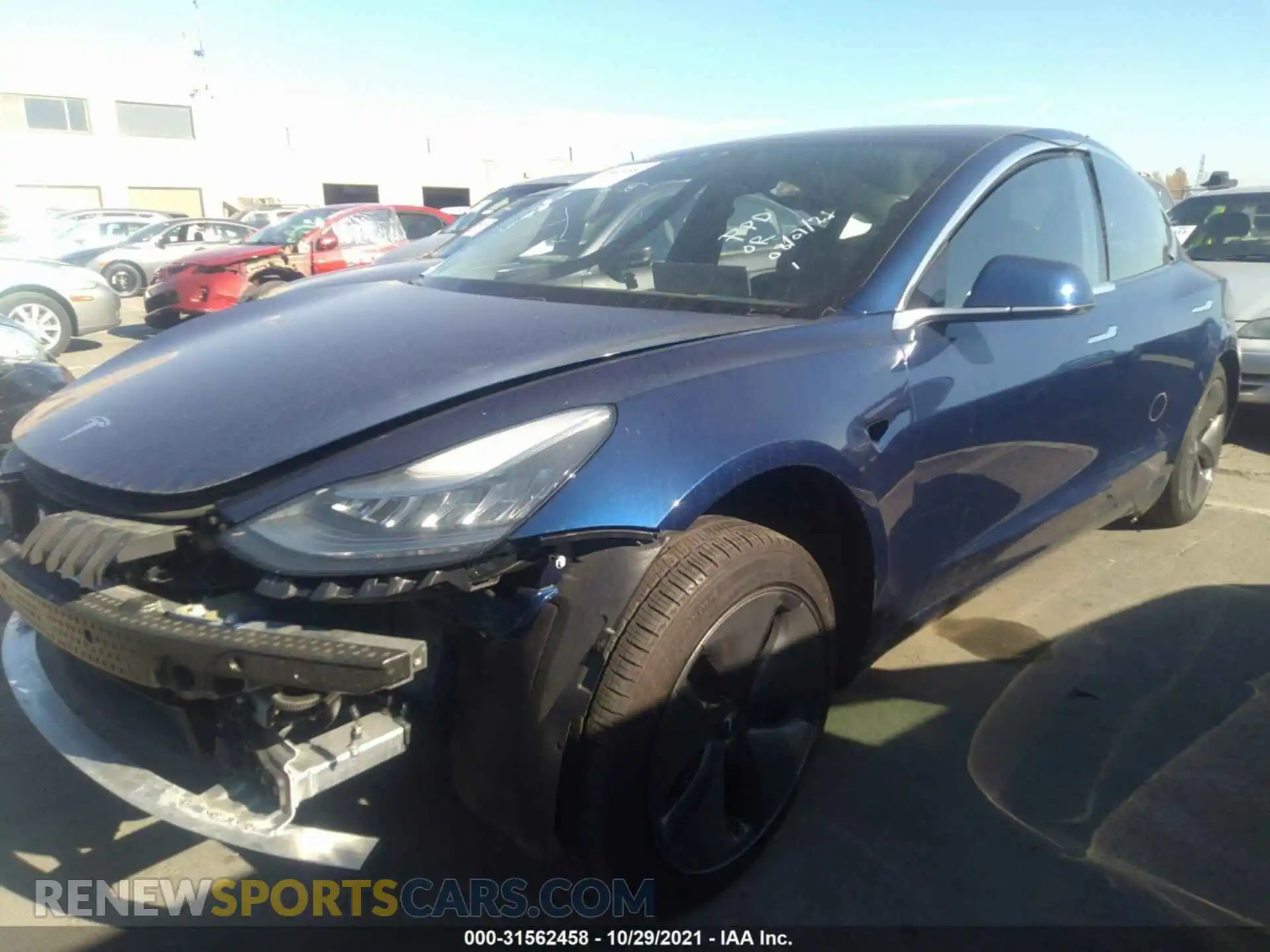 2 Photograph of a damaged car 5YJ3E1EA4KF193585 TESLA MODEL 3 2019