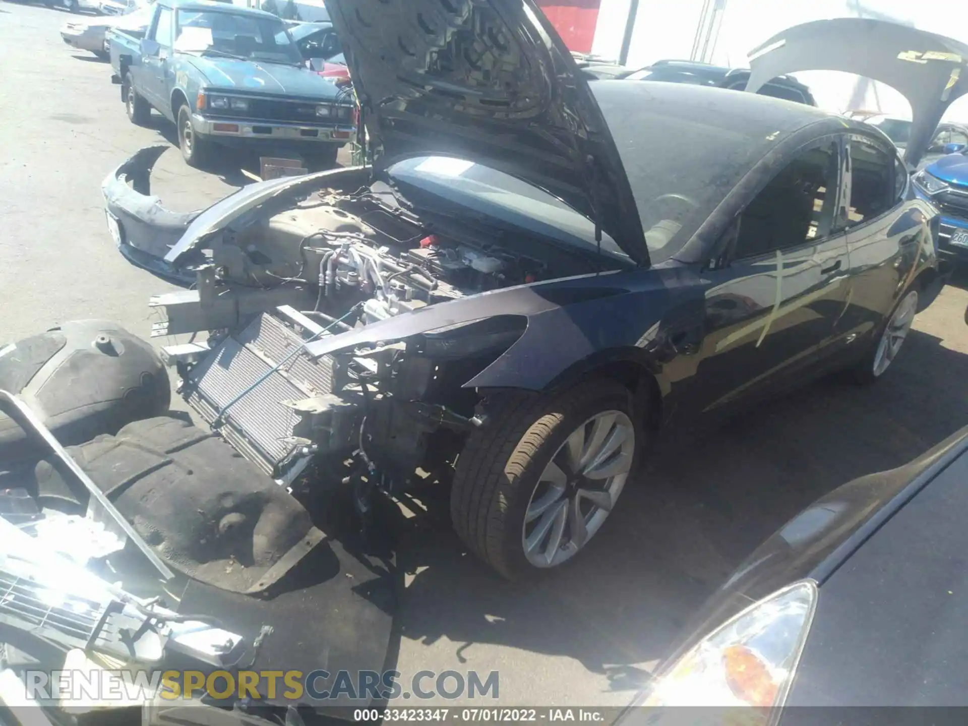 2 Photograph of a damaged car 5YJ3E1EA4KF300912 TESLA MODEL 3 2019