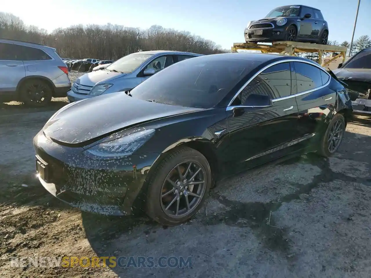 1 Photograph of a damaged car 5YJ3E1EA4KF399862 TESLA MODEL 3 2019