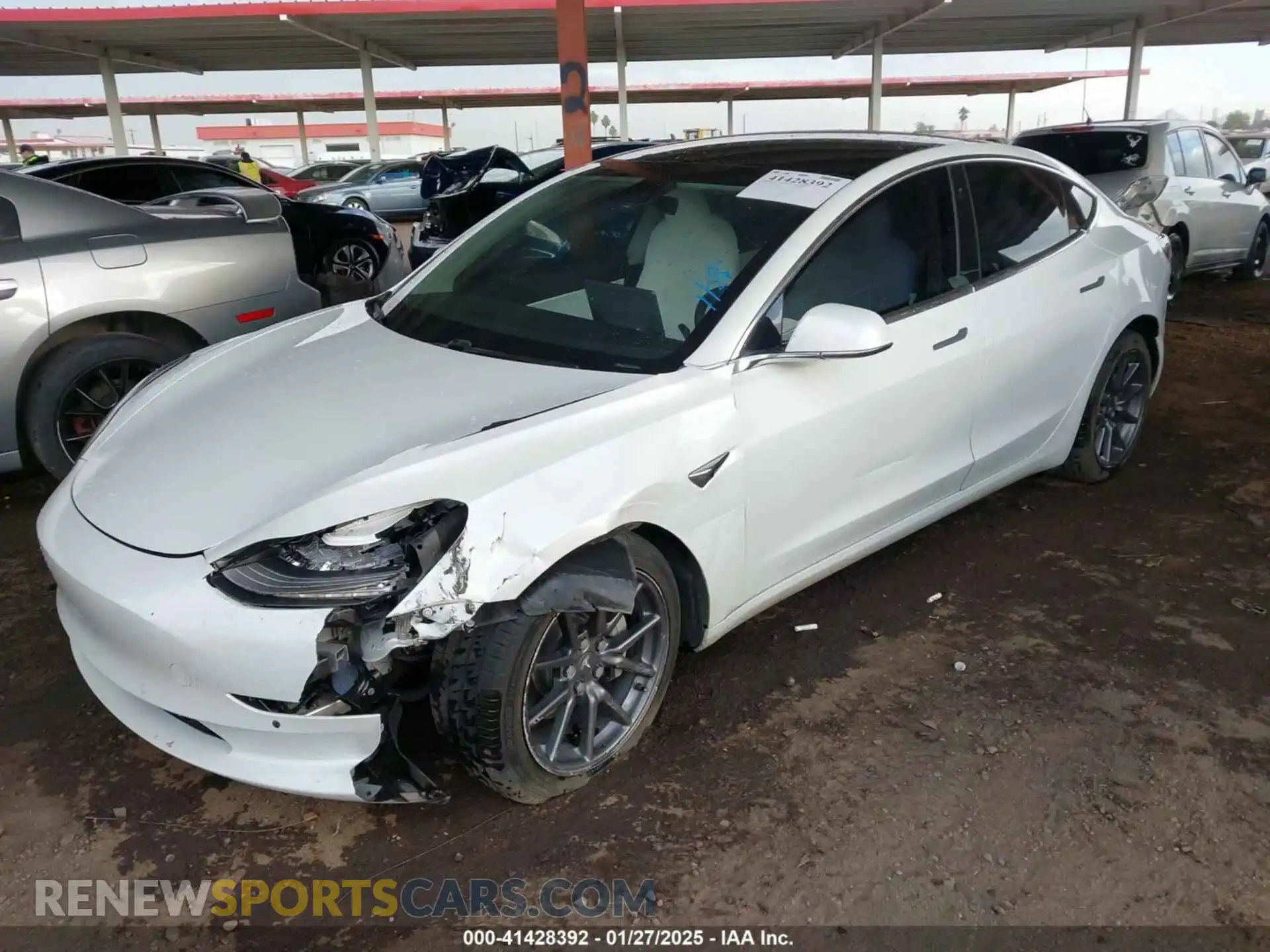 2 Photograph of a damaged car 5YJ3E1EA4KF402940 TESLA MODEL 3 2019