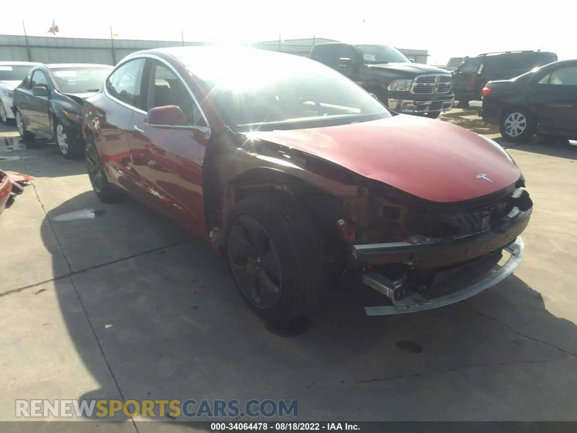 1 Photograph of a damaged car 5YJ3E1EA4KF416420 TESLA MODEL 3 2019