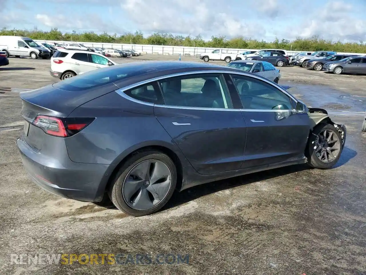3 Photograph of a damaged car 5YJ3E1EA4KF424680 TESLA MODEL 3 2019