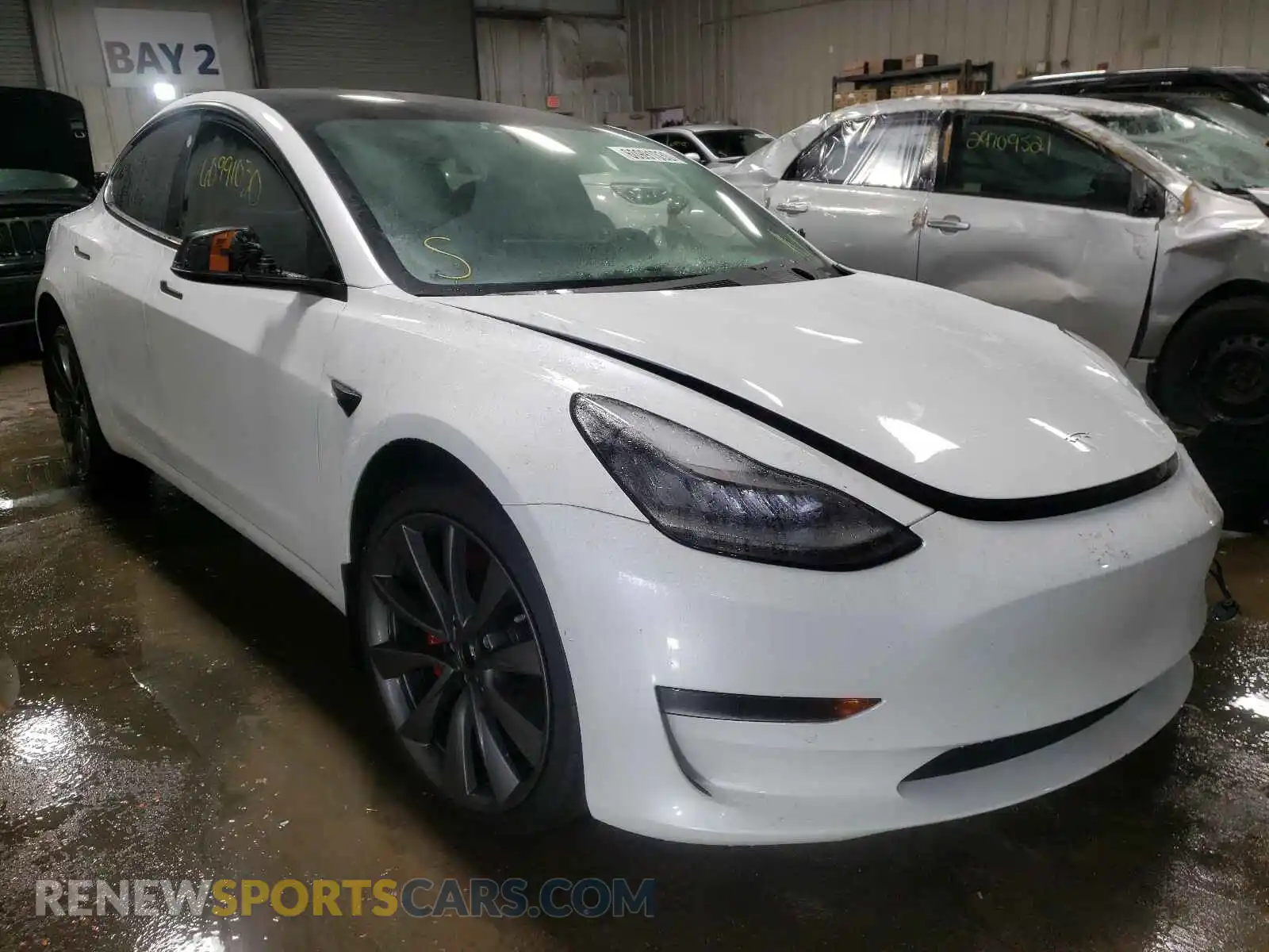 1 Photograph of a damaged car 5YJ3E1EA4KF430768 TESLA MODEL 3 2019