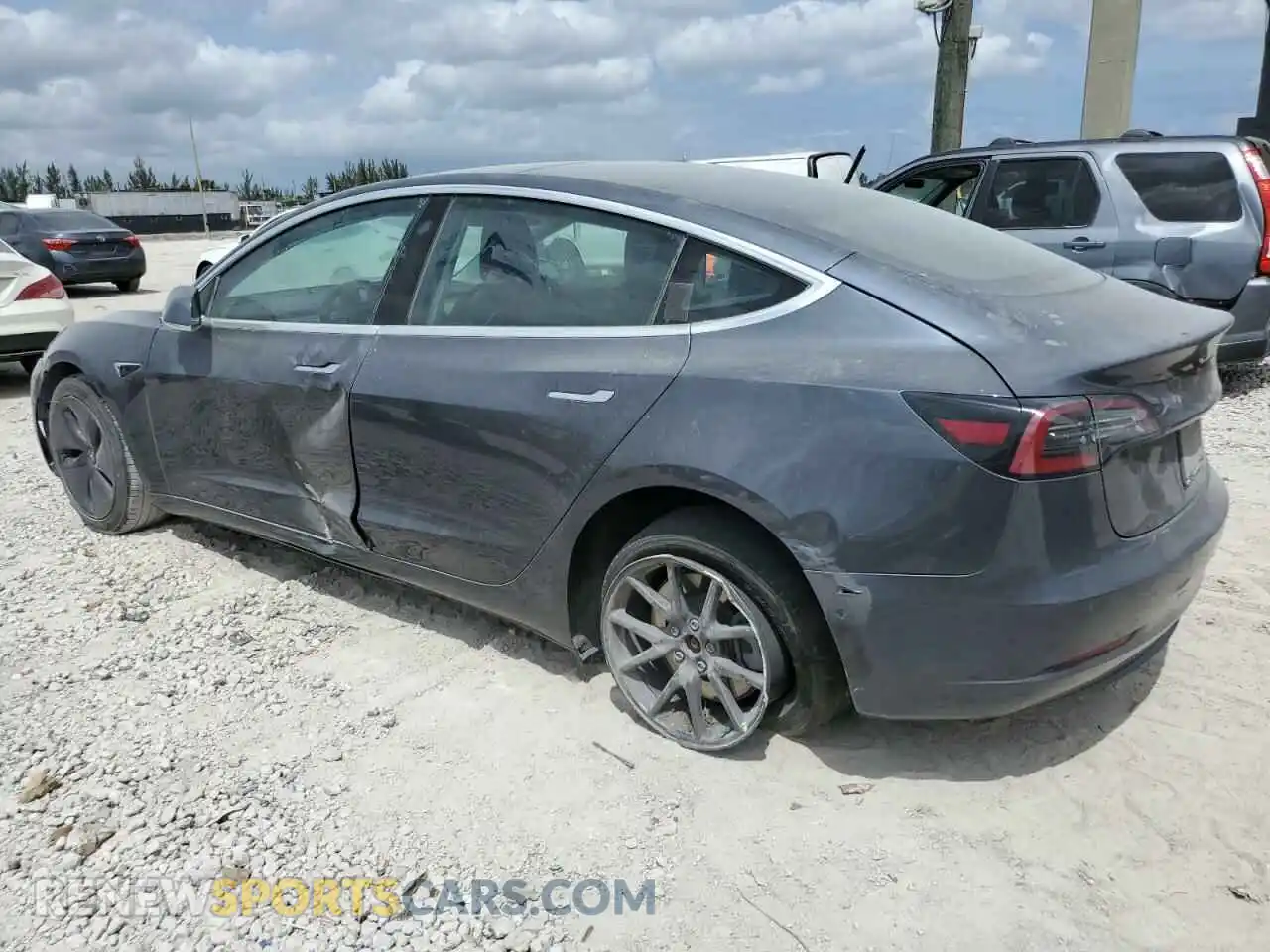2 Photograph of a damaged car 5YJ3E1EA4KF434741 TESLA MODEL 3 2019