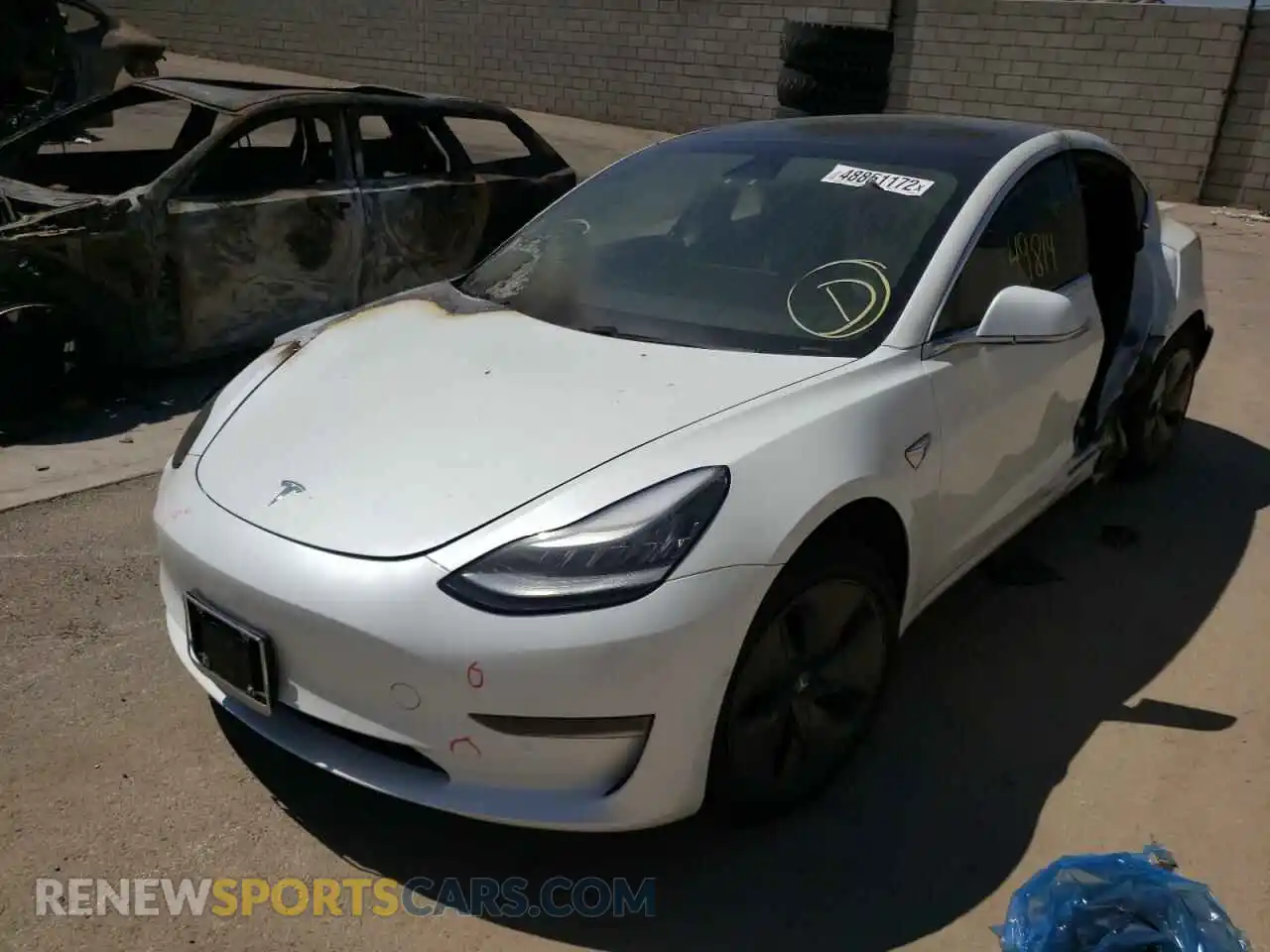 2 Photograph of a damaged car 5YJ3E1EA4KF483566 TESLA MODEL 3 2019