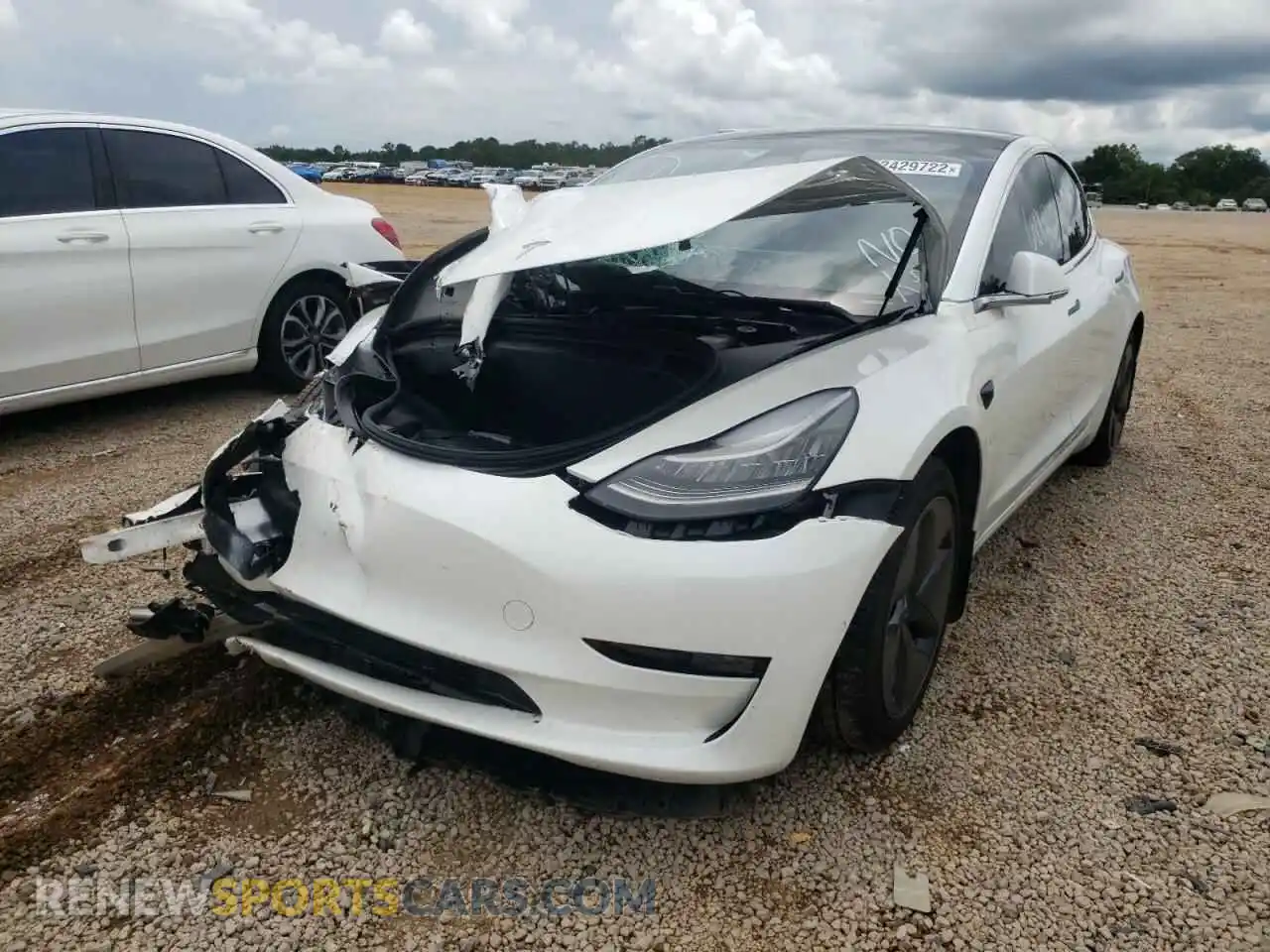 2 Photograph of a damaged car 5YJ3E1EA4KF484460 TESLA MODEL 3 2019