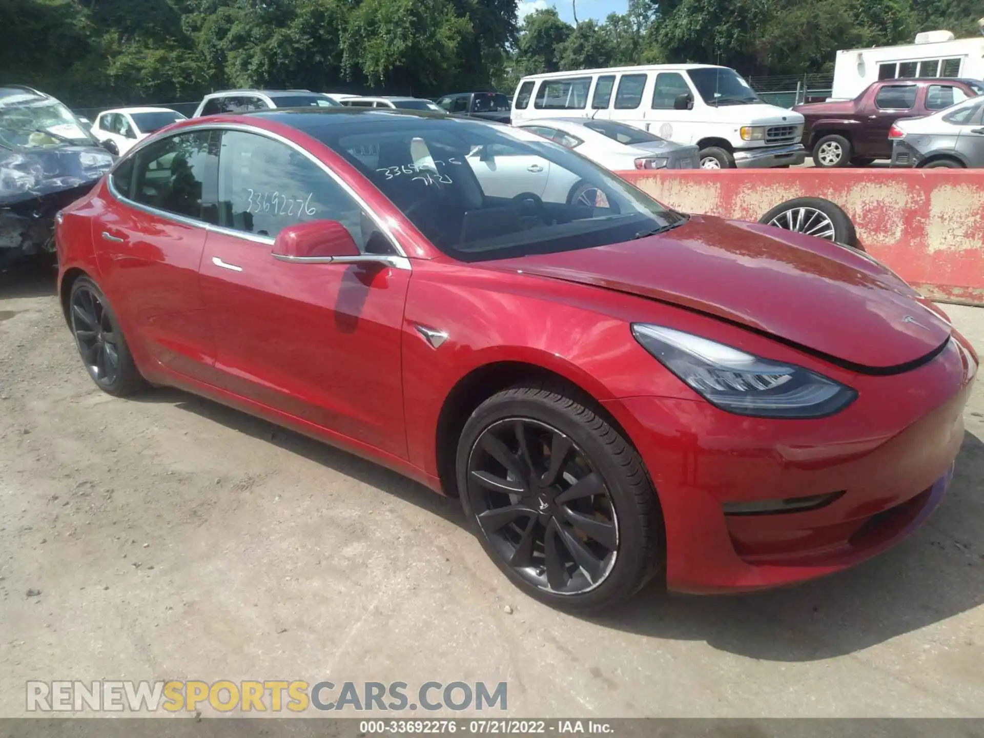 1 Photograph of a damaged car 5YJ3E1EA4KF536895 TESLA MODEL 3 2019