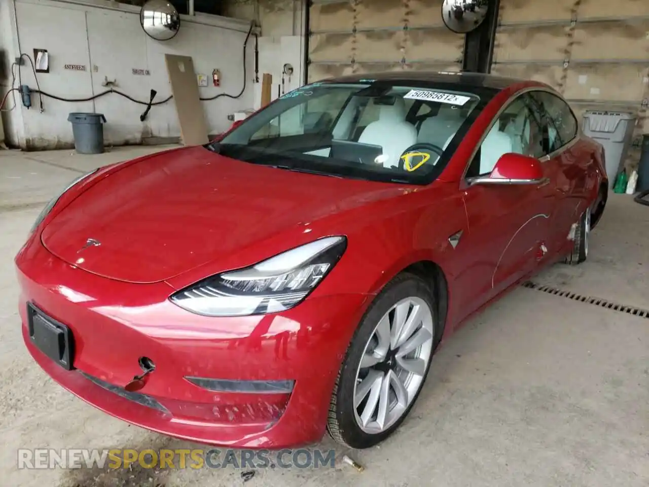 2 Photograph of a damaged car 5YJ3E1EA4KF537030 TESLA MODEL 3 2019