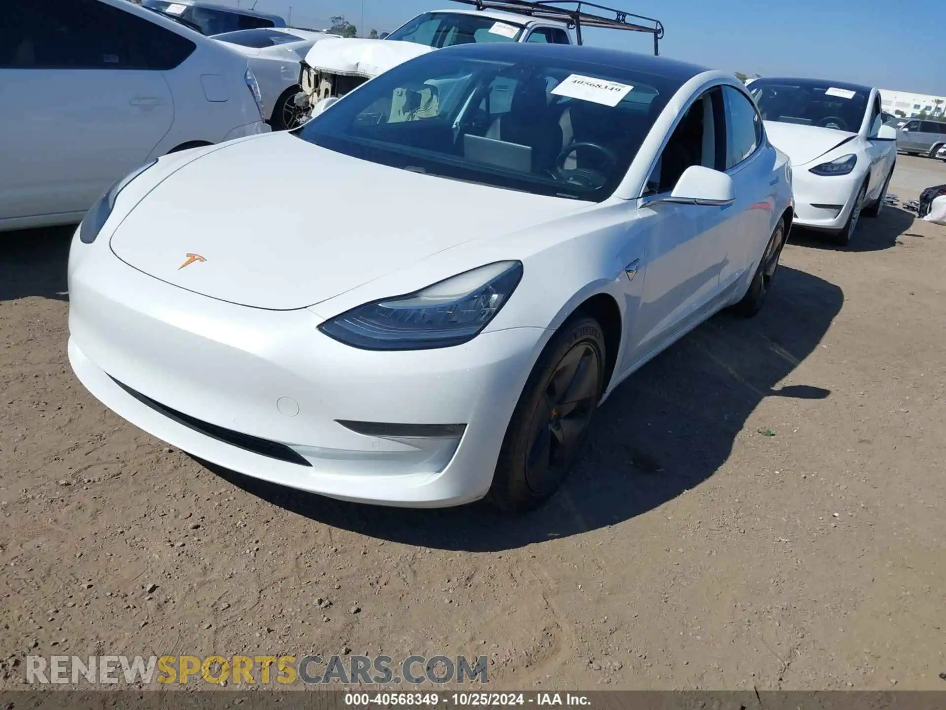 2 fotografías del automóvil dañado 5YJ3E1EA5KF314088 TESLA MODEL 3 2019