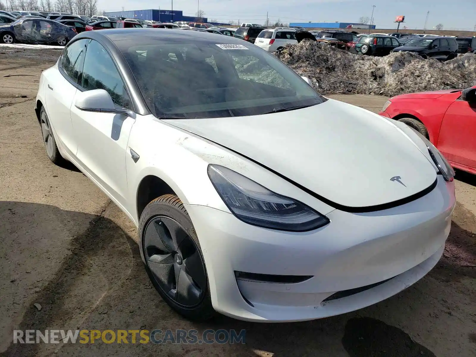 1 Photograph of a damaged car 5YJ3E1EA5KF397229 TESLA MODEL 3 2019