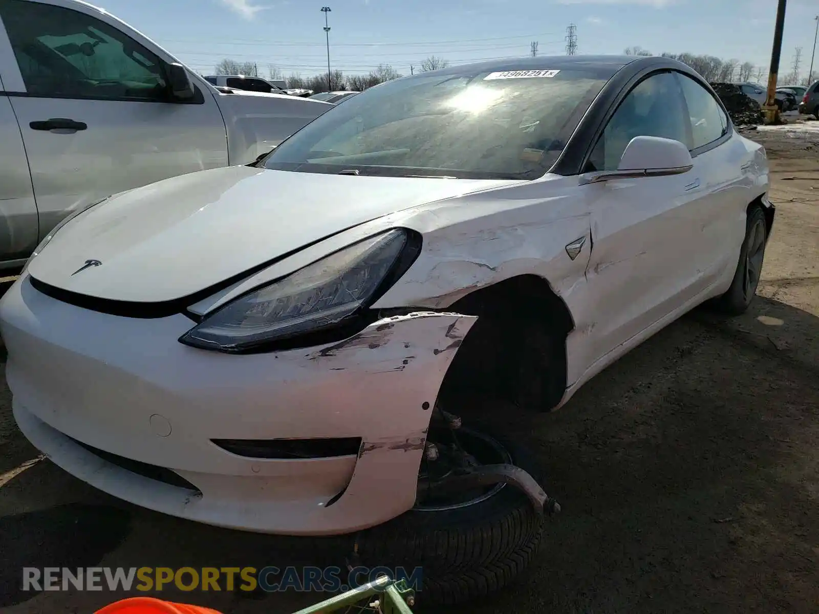 2 Photograph of a damaged car 5YJ3E1EA5KF397229 TESLA MODEL 3 2019