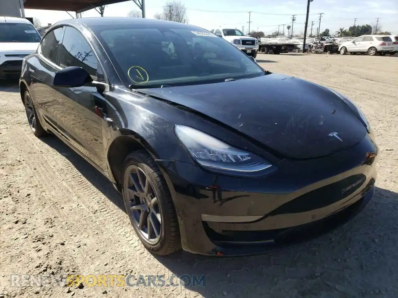 1 Photograph of a damaged car 5YJ3E1EA5KF410190 TESLA MODEL 3 2019