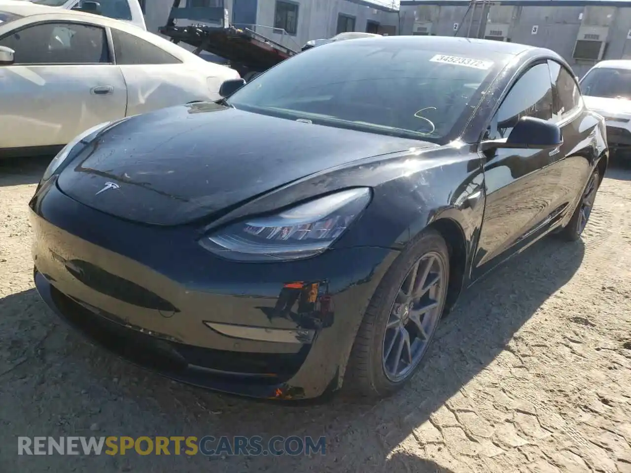 2 Photograph of a damaged car 5YJ3E1EA5KF410190 TESLA MODEL 3 2019