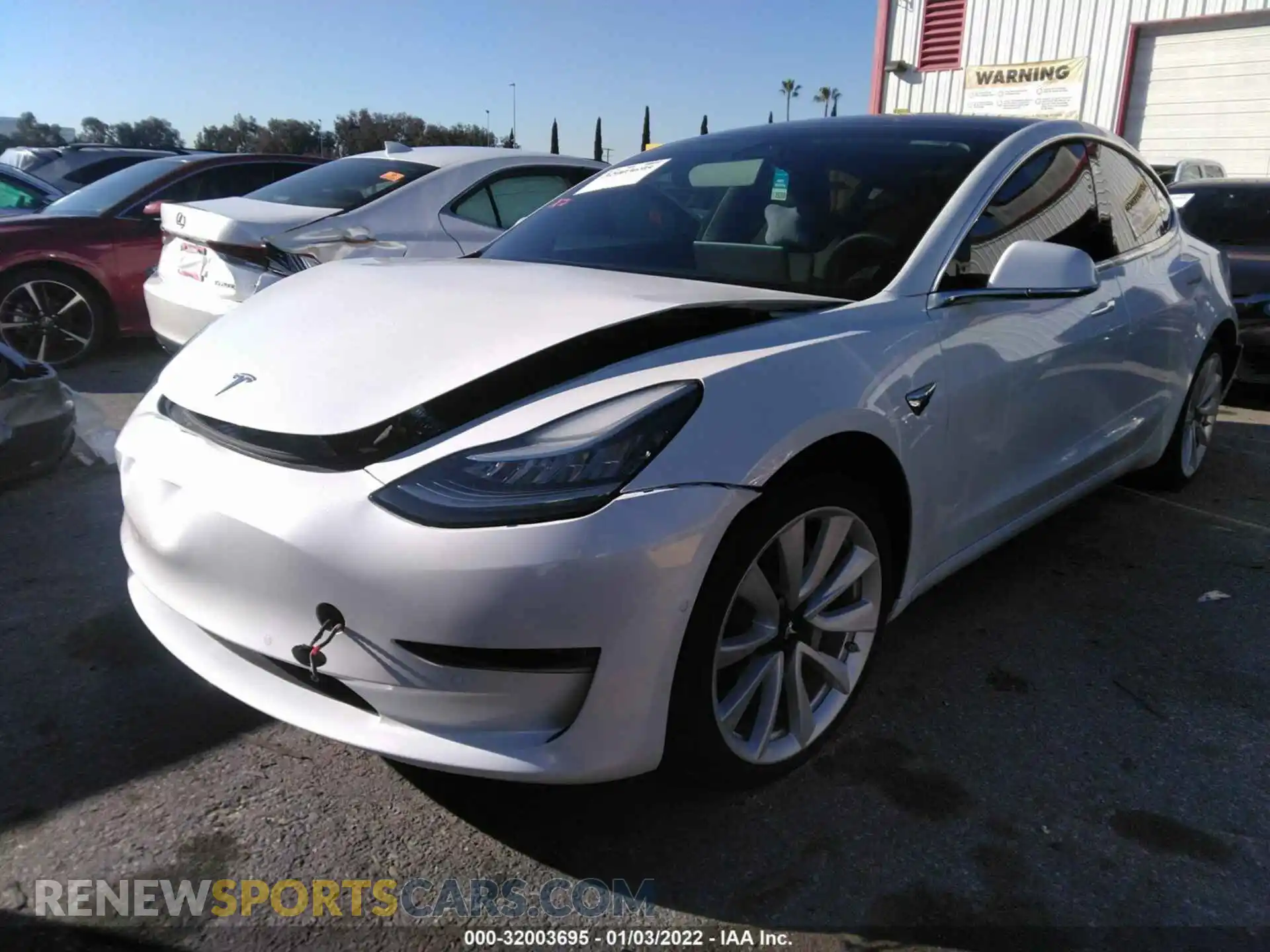 2 Photograph of a damaged car 5YJ3E1EA5KF417592 TESLA MODEL 3 2019