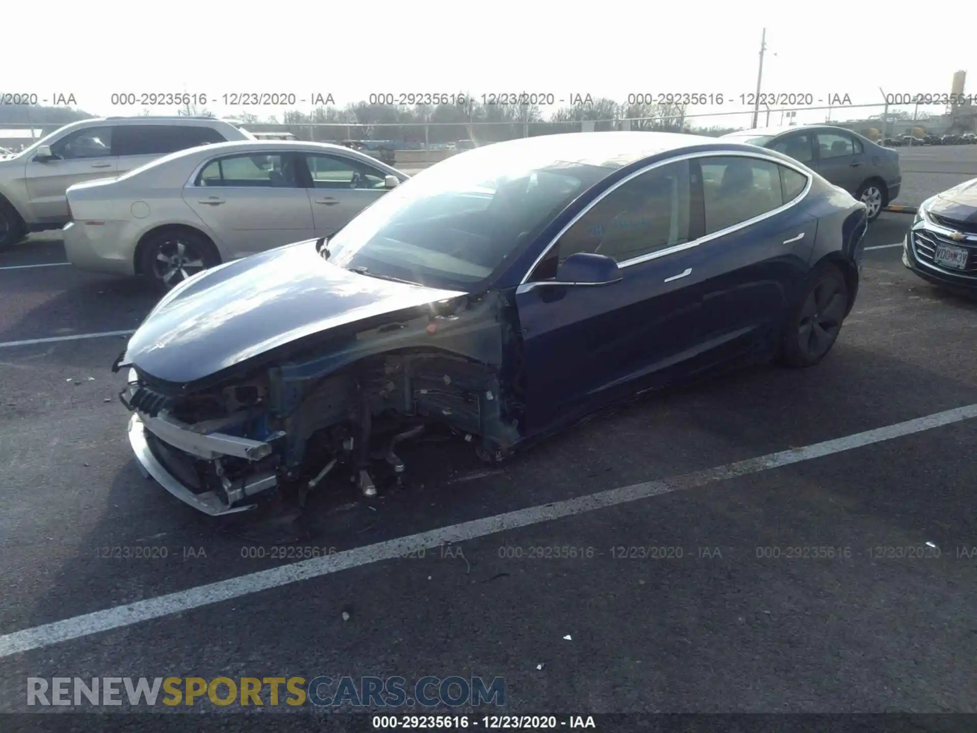 2 Photograph of a damaged car 5YJ3E1EA5KF428818 TESLA MODEL 3 2019