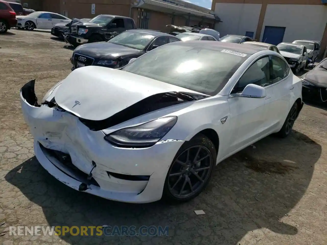 2 Photograph of a damaged car 5YJ3E1EA6KF190591 TESLA MODEL 3 2019