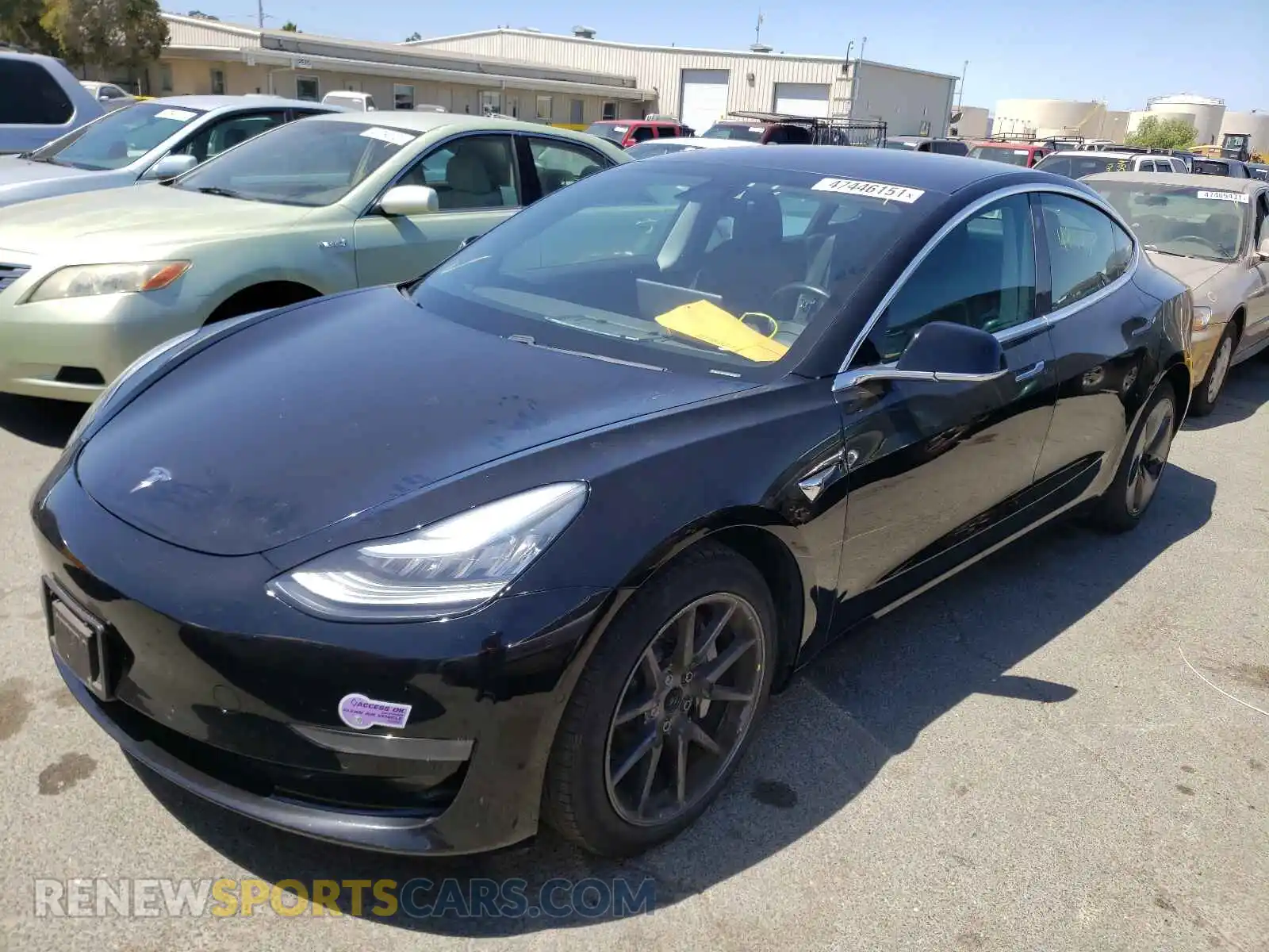 2 Photograph of a damaged car 5YJ3E1EA6KF193085 TESLA MODEL 3 2019
