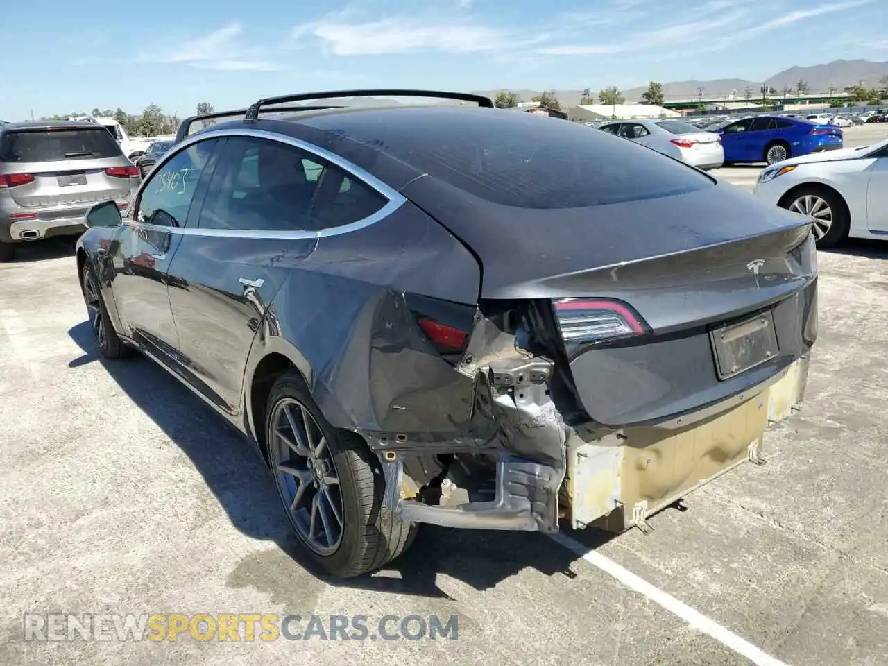 3 Photograph of a damaged car 5YJ3E1EA6KF298452 TESLA MODEL 3 2019