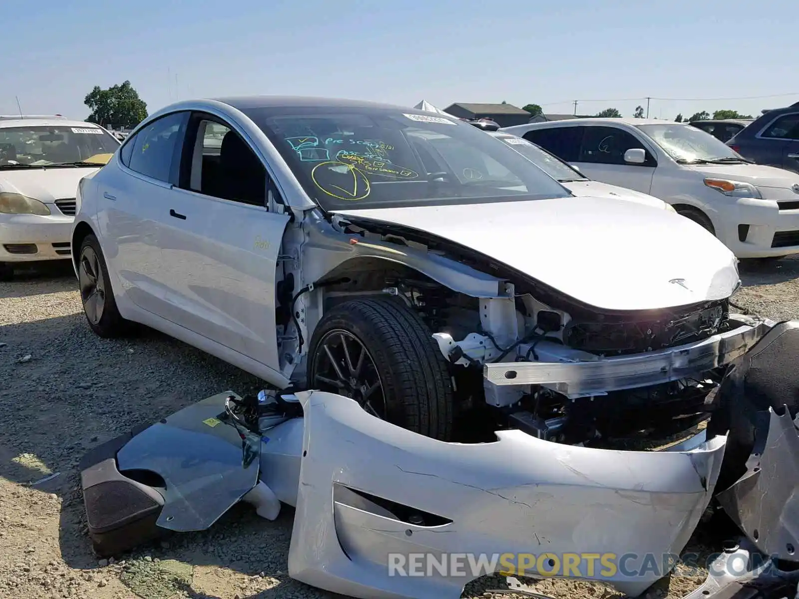 1 Photograph of a damaged car 5YJ3E1EA6KF309708 TESLA MODEL 3 2019