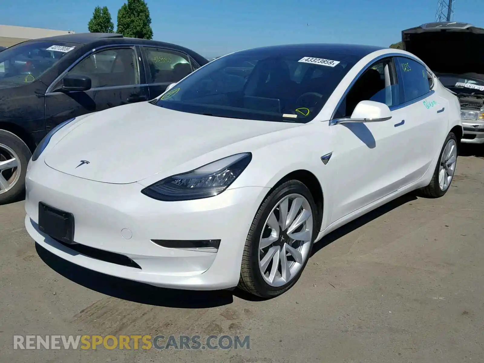 2 Photograph of a damaged car 5YJ3E1EA6KF311717 TESLA MODEL 3 2019