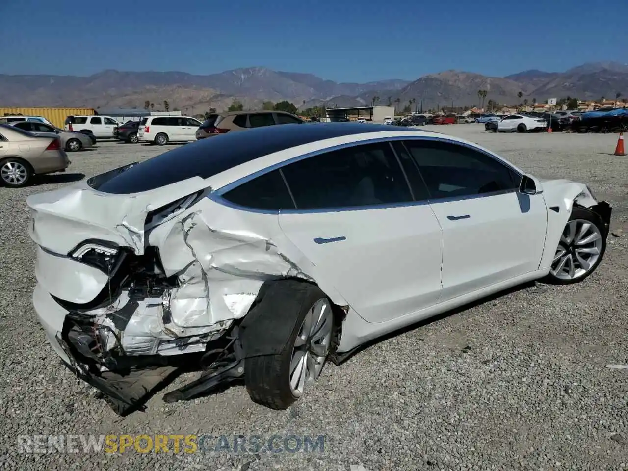 3 Photograph of a damaged car 5YJ3E1EA6KF313046 TESLA MODEL 3 2019