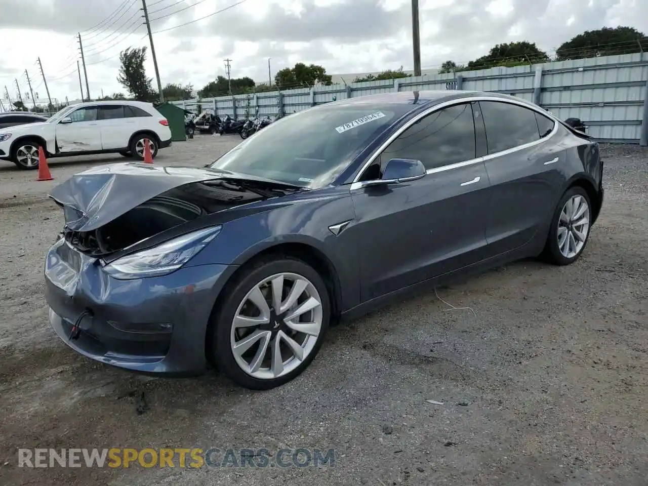 1 Photograph of a damaged car 5YJ3E1EA6KF314360 TESLA MODEL 3 2019