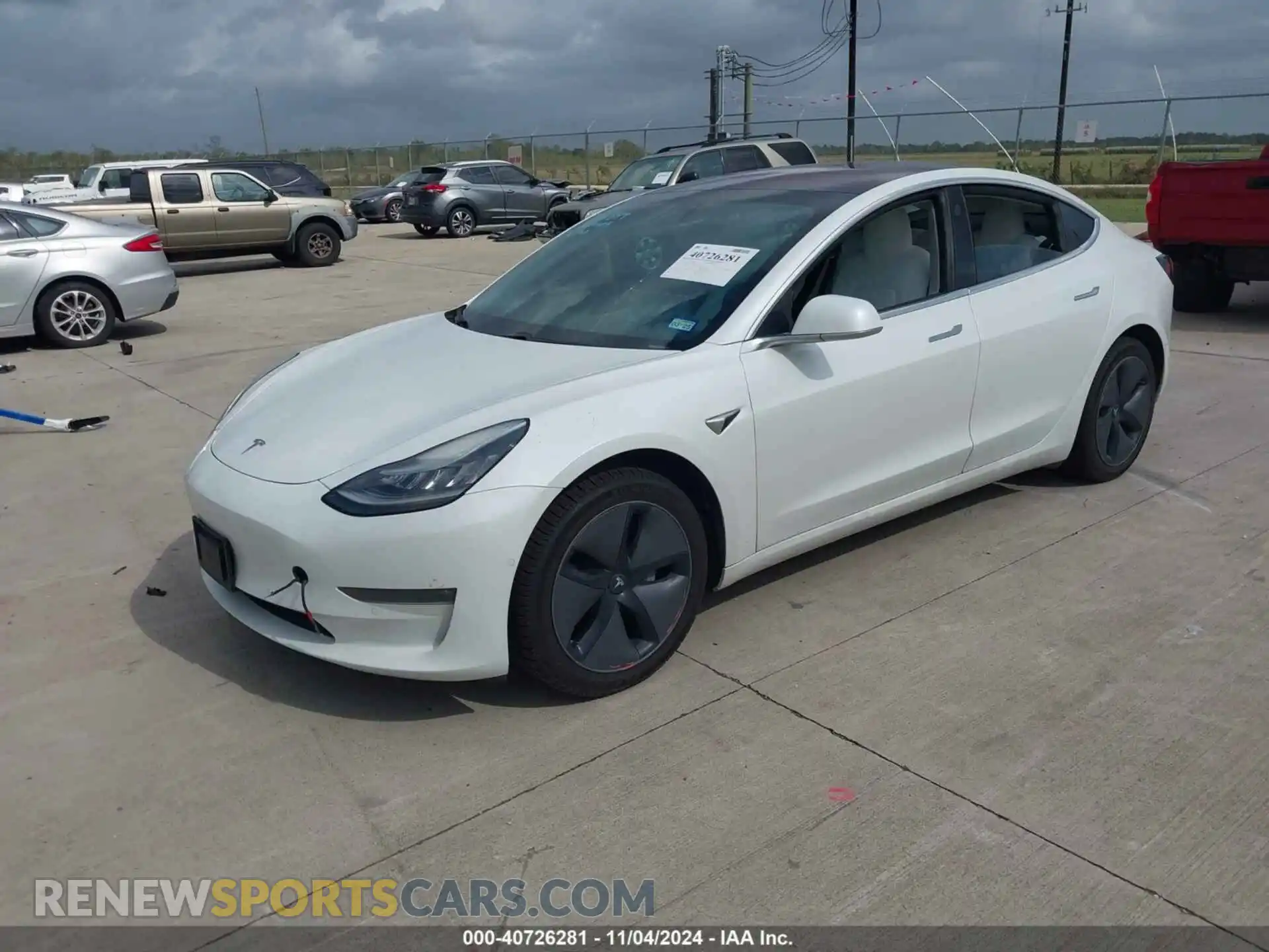 2 Photograph of a damaged car 5YJ3E1EA6KF324483 TESLA MODEL 3 2019