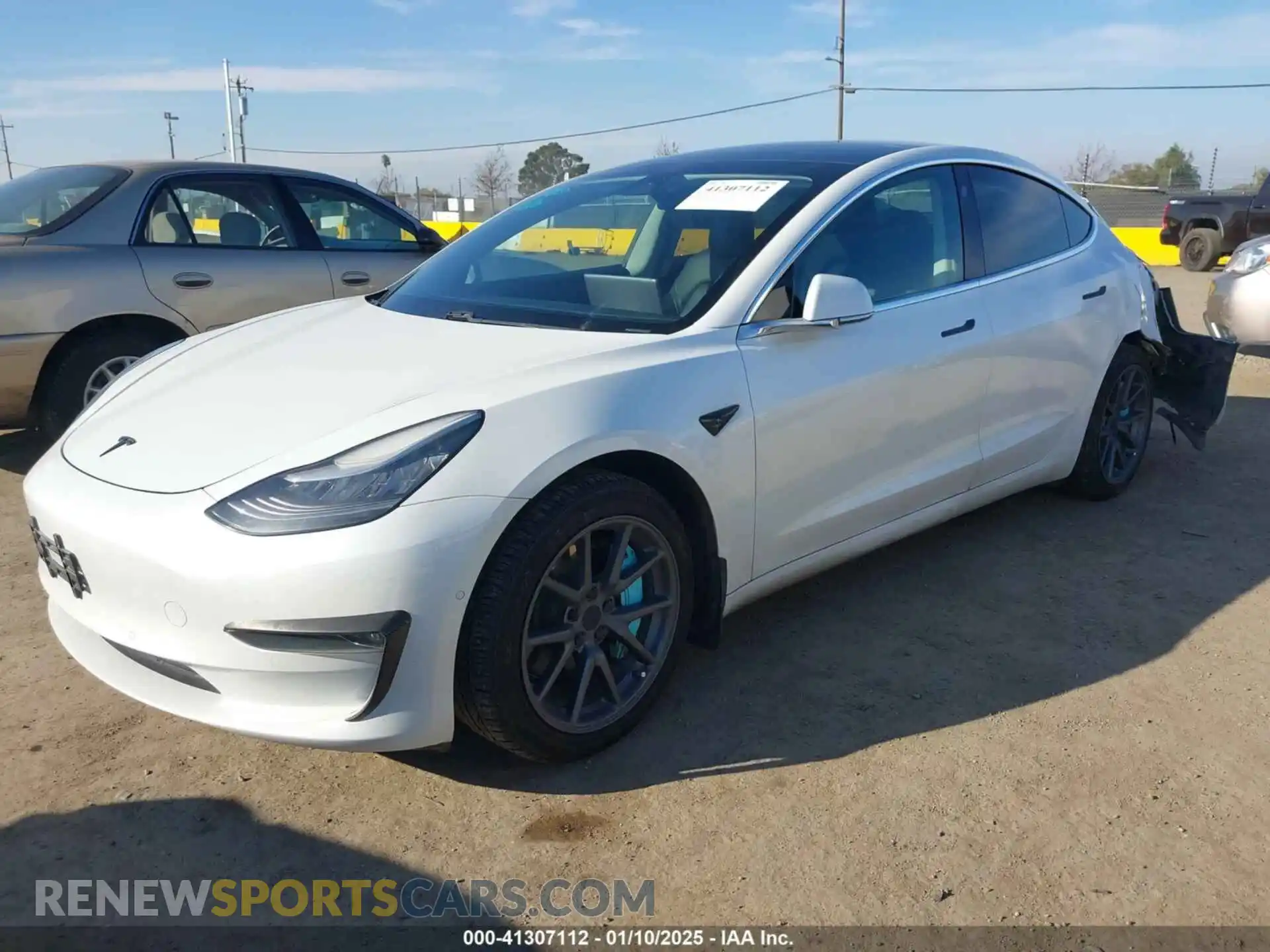 2 Photograph of a damaged car 5YJ3E1EA6KF331563 TESLA MODEL 3 2019