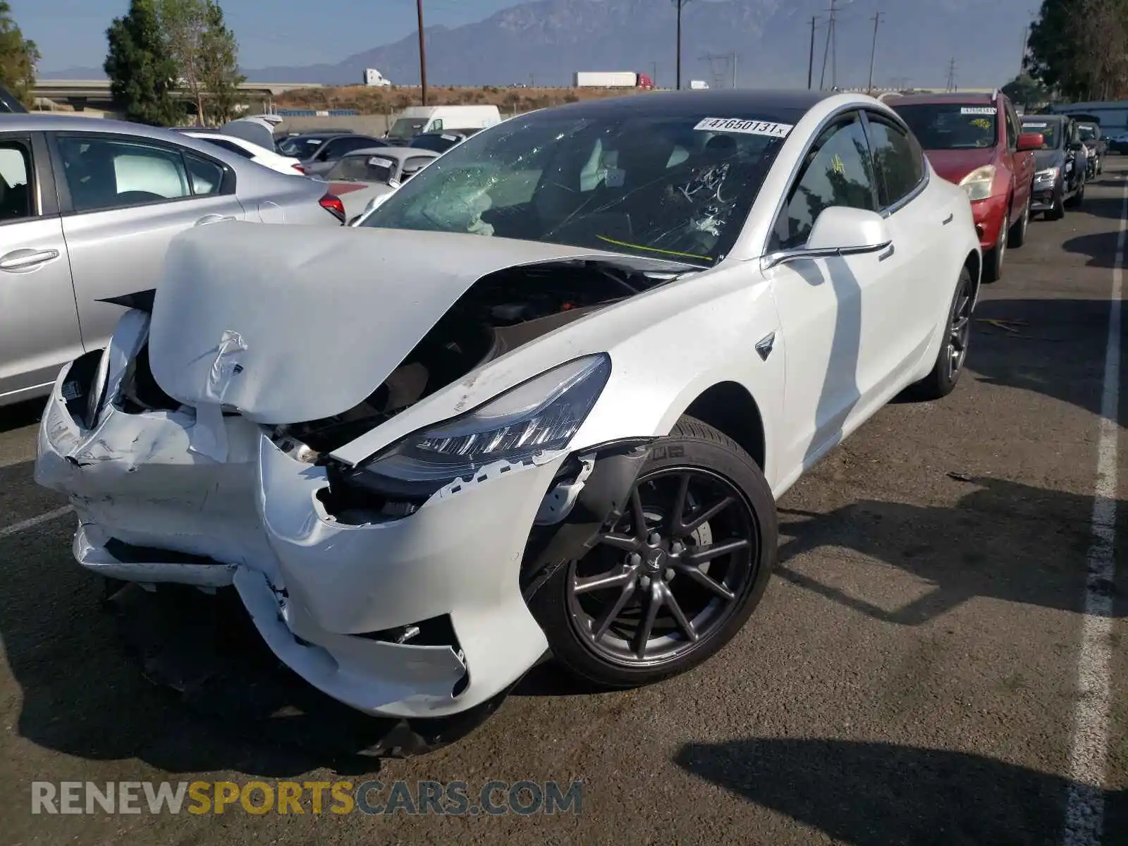 2 Photograph of a damaged car 5YJ3E1EA6KF397188 TESLA MODEL 3 2019