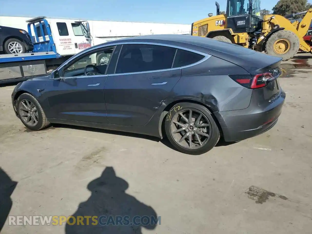 2 Photograph of a damaged car 5YJ3E1EA6KF400333 TESLA MODEL 3 2019