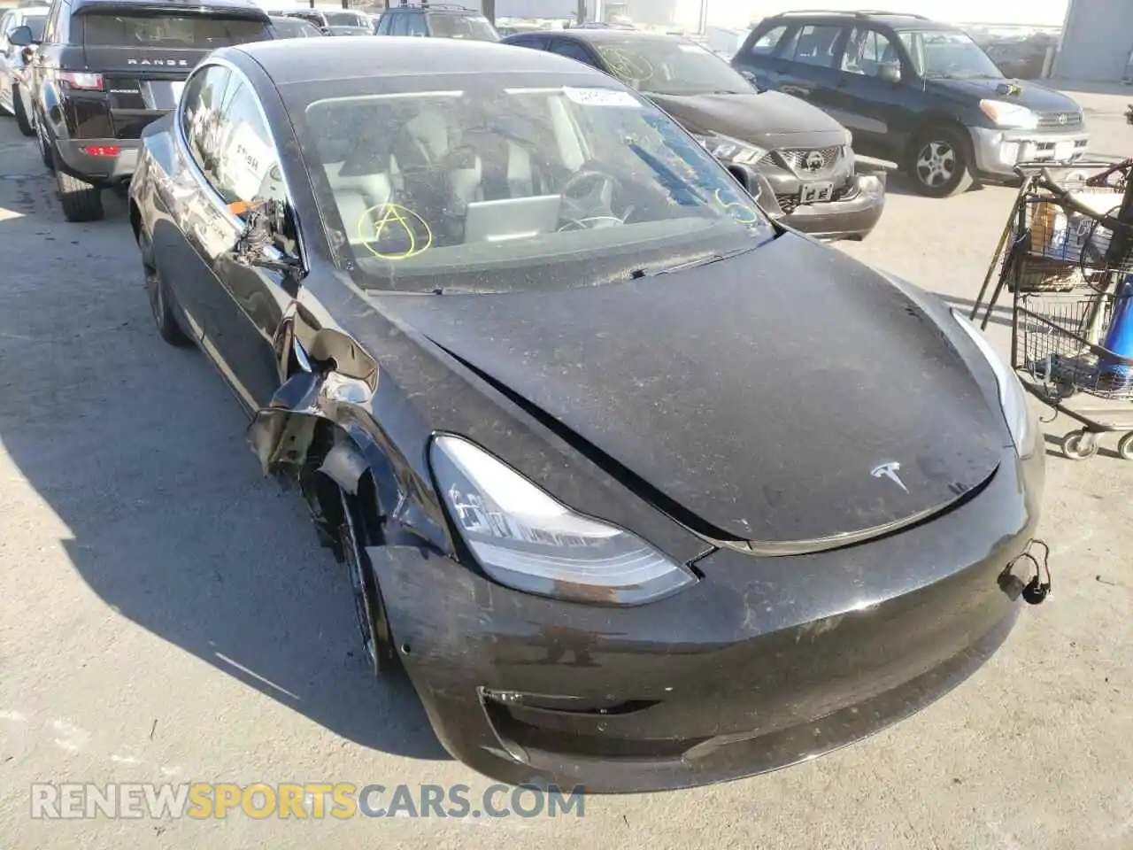 1 Photograph of a damaged car 5YJ3E1EA6KF424552 TESLA MODEL 3 2019