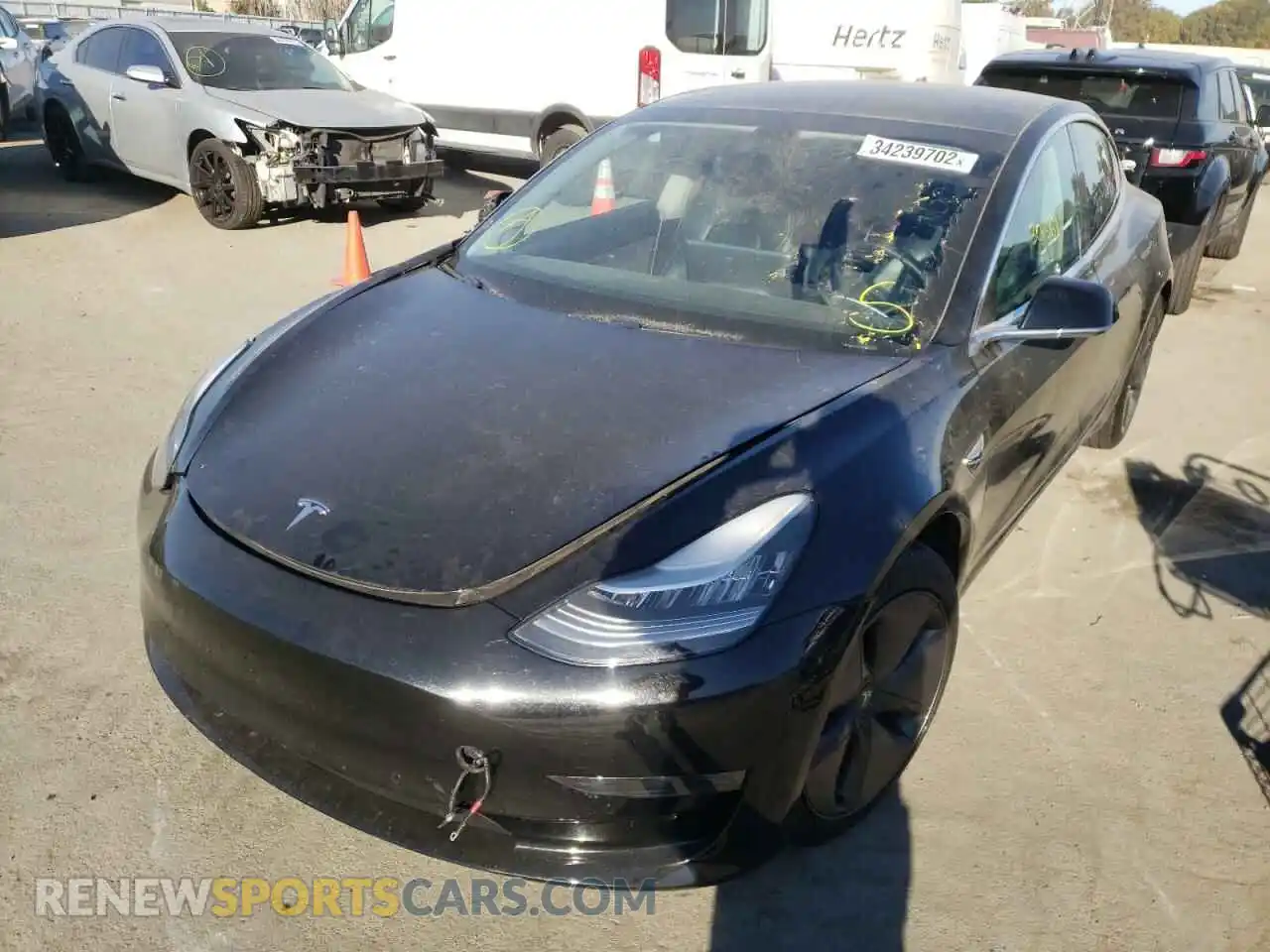 2 Photograph of a damaged car 5YJ3E1EA6KF424552 TESLA MODEL 3 2019