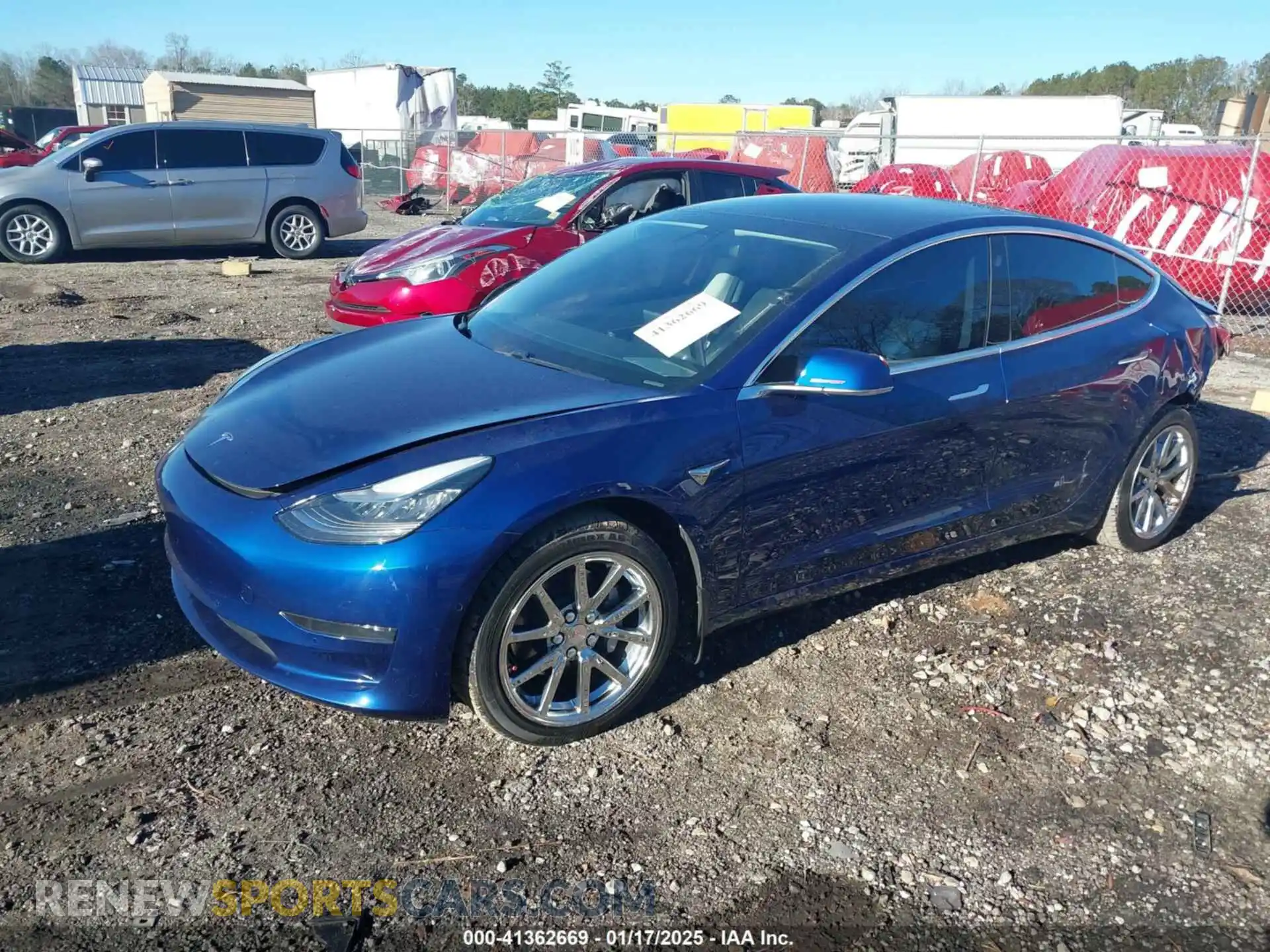 2 fotografías del automóvil dañado 5YJ3E1EA6KF427211 TESLA MODEL 3 2019