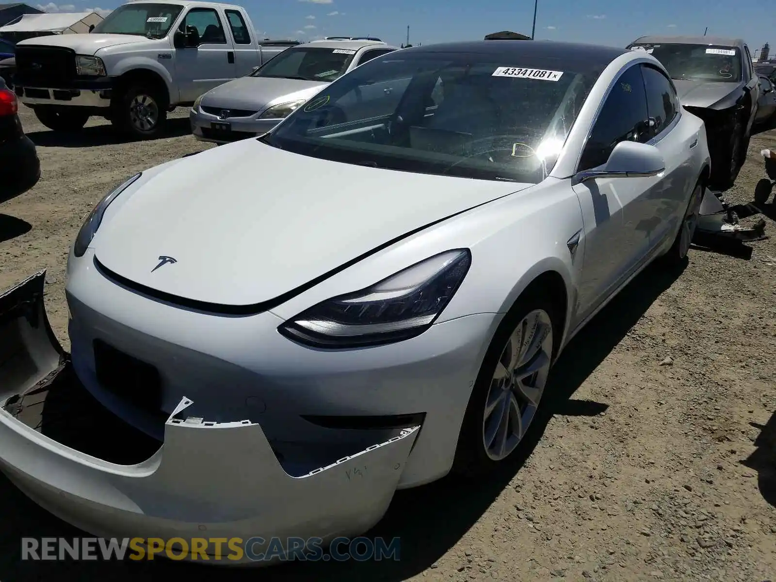 2 Photograph of a damaged car 5YJ3E1EA6KF432120 TESLA MODEL 3 2019
