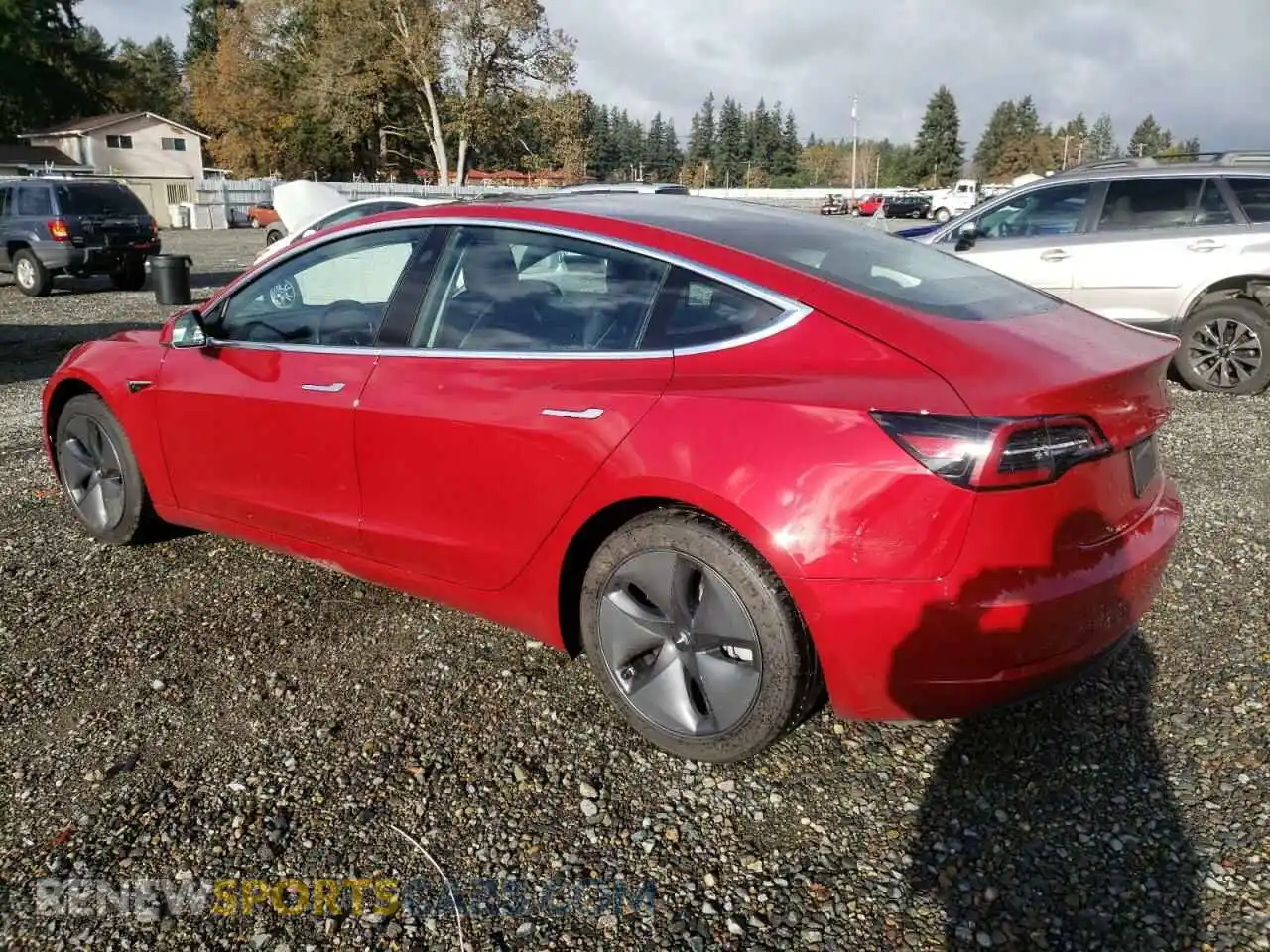 2 Photograph of a damaged car 5YJ3E1EA6KF435714 TESLA MODEL 3 2019